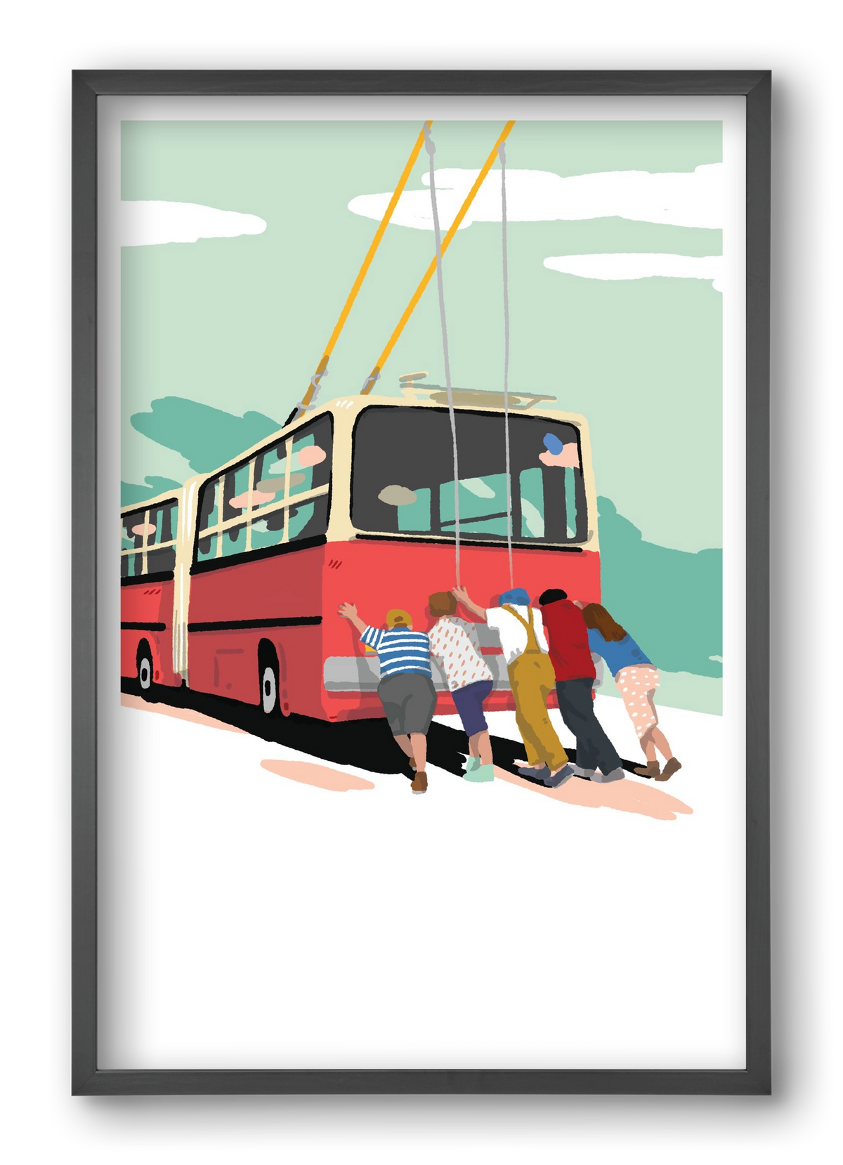 Troli-tolók, 40x60 cm (40x60 cm), Fekete keret