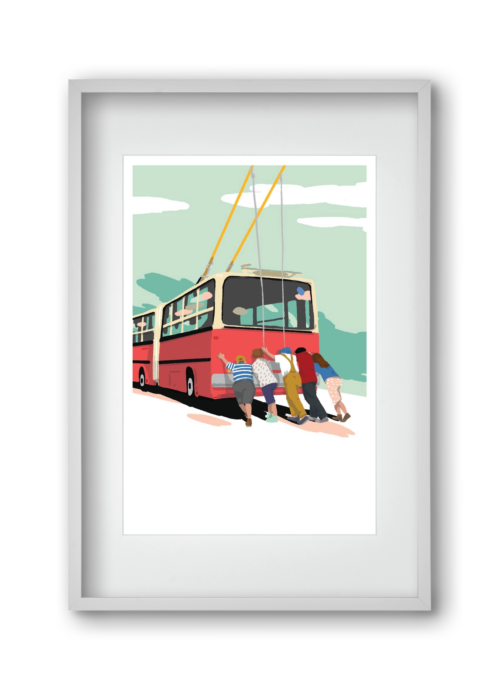 Troli-tolók, 30x45 cm (20x30 cm), Fehér keret, paszpartuval