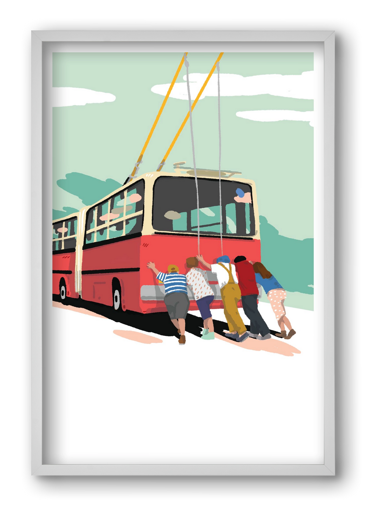 Troli-tolók, 40x60 cm (40x60 cm), Fehér keret