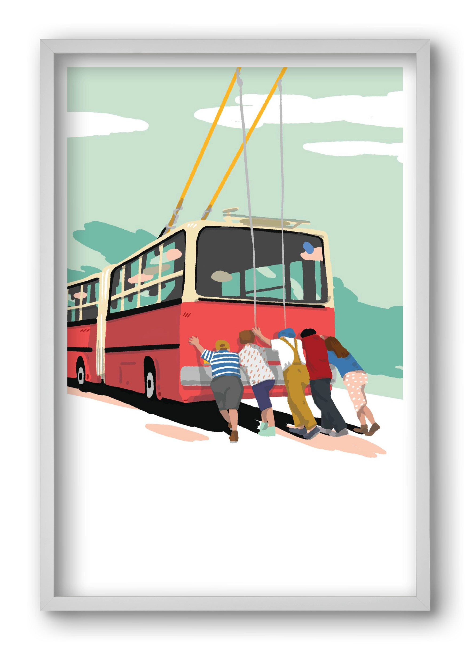 Troli-tolók, 40x60 cm (40x60 cm), Fehér keret