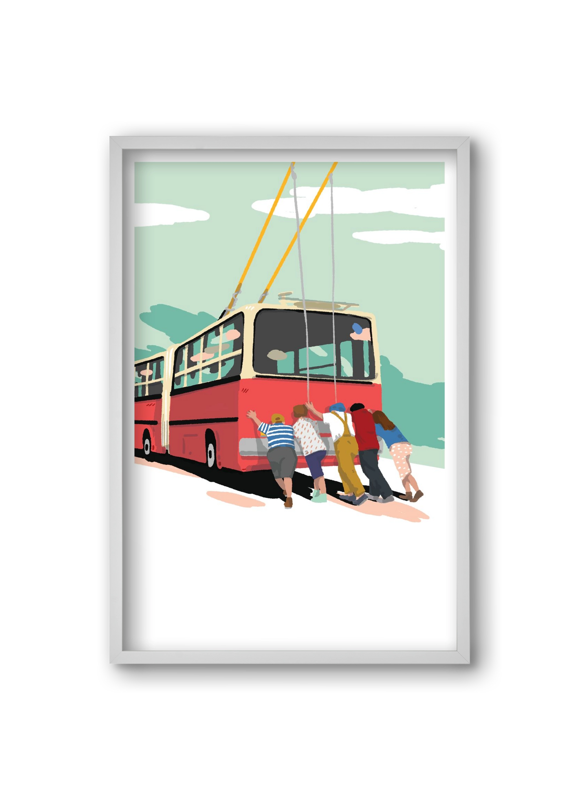 Troli-tolók, 20x30 cm (20x30 cm), Fehér keret