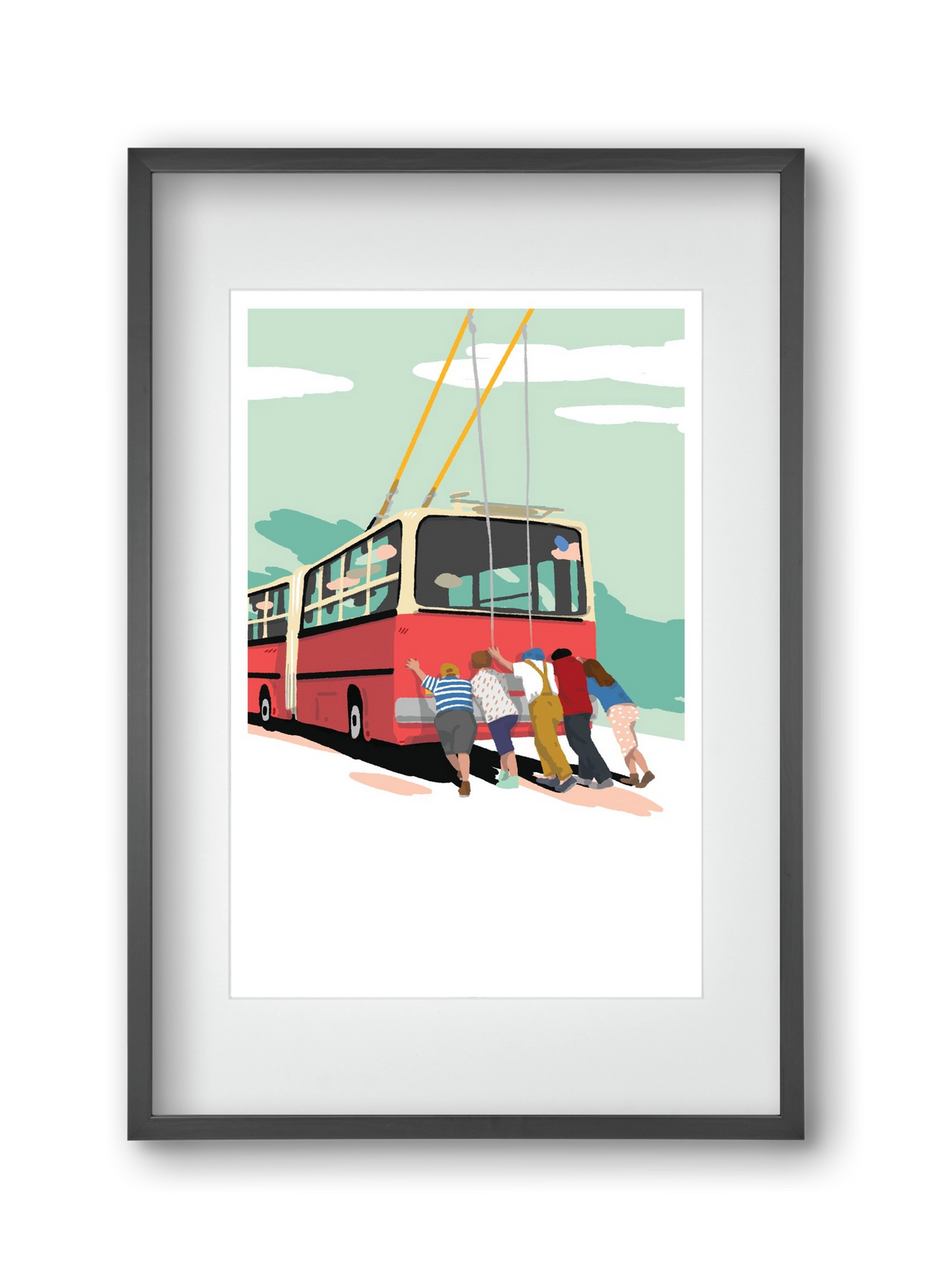 Troli-tolók, 30x45 cm (20x30 cm), Fekete keret, paszpartuval