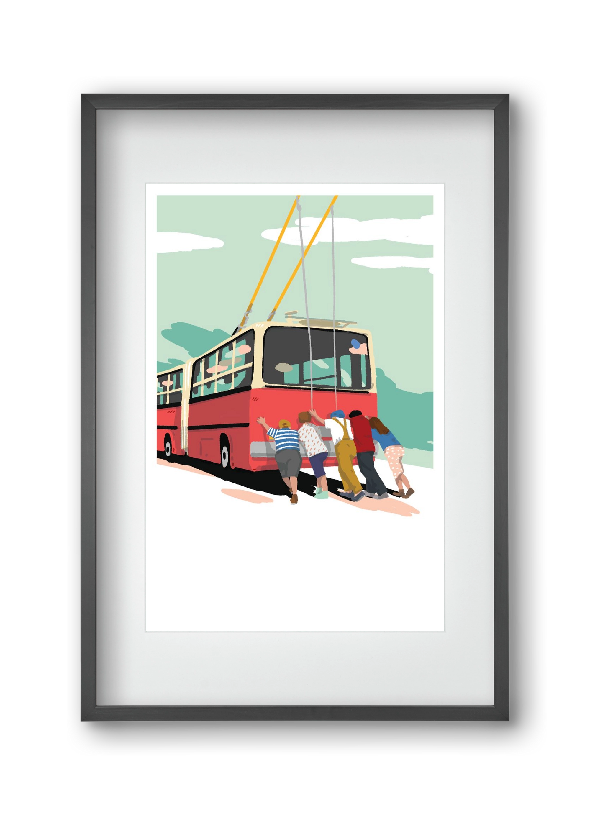 Troli-tolók, 30x45 cm (20x30 cm), Fekete keret, paszpartuval