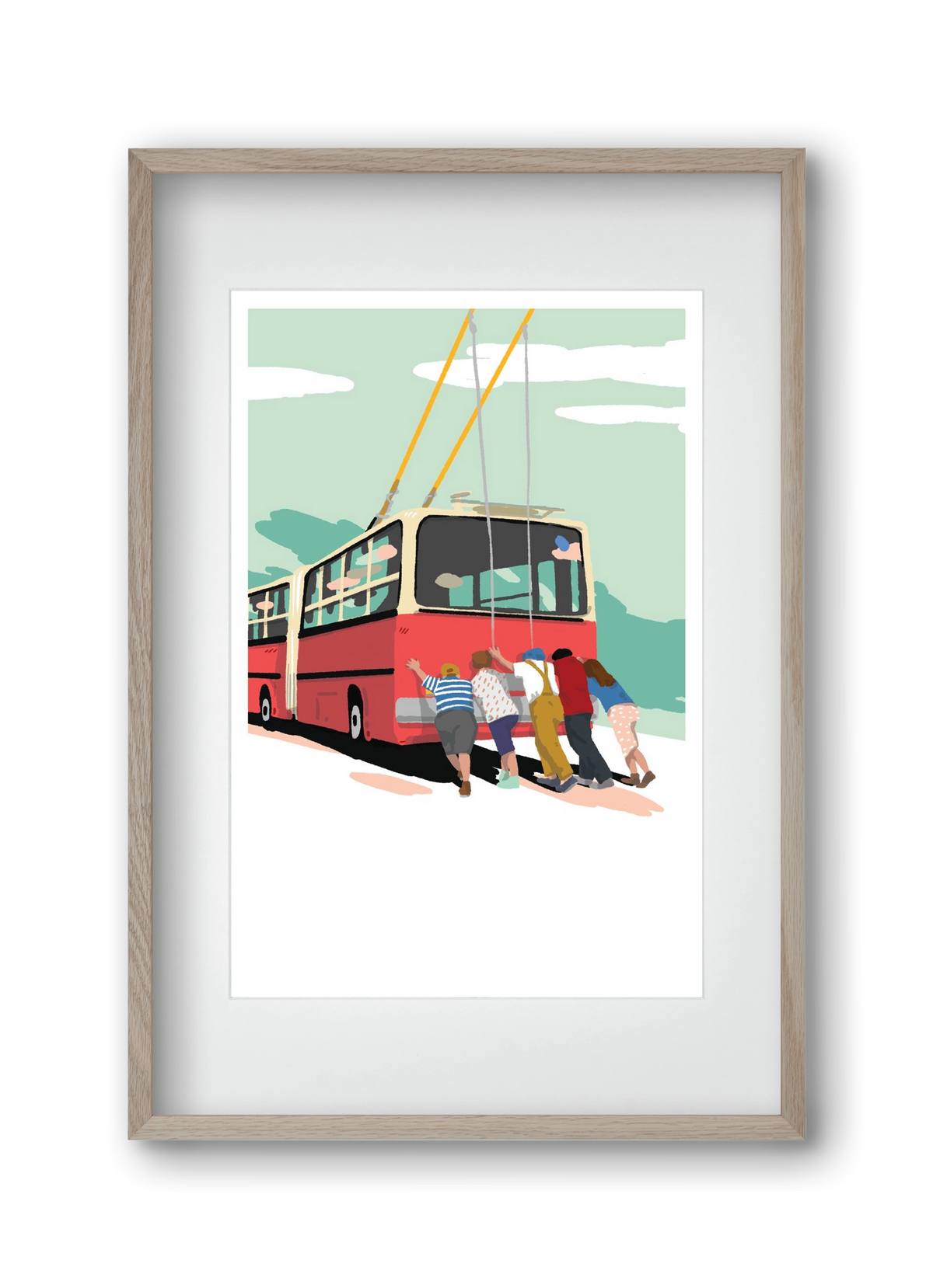 Troli-tolók, 30x45 cm (20x30 cm), Tölgy keret, paszpartuval