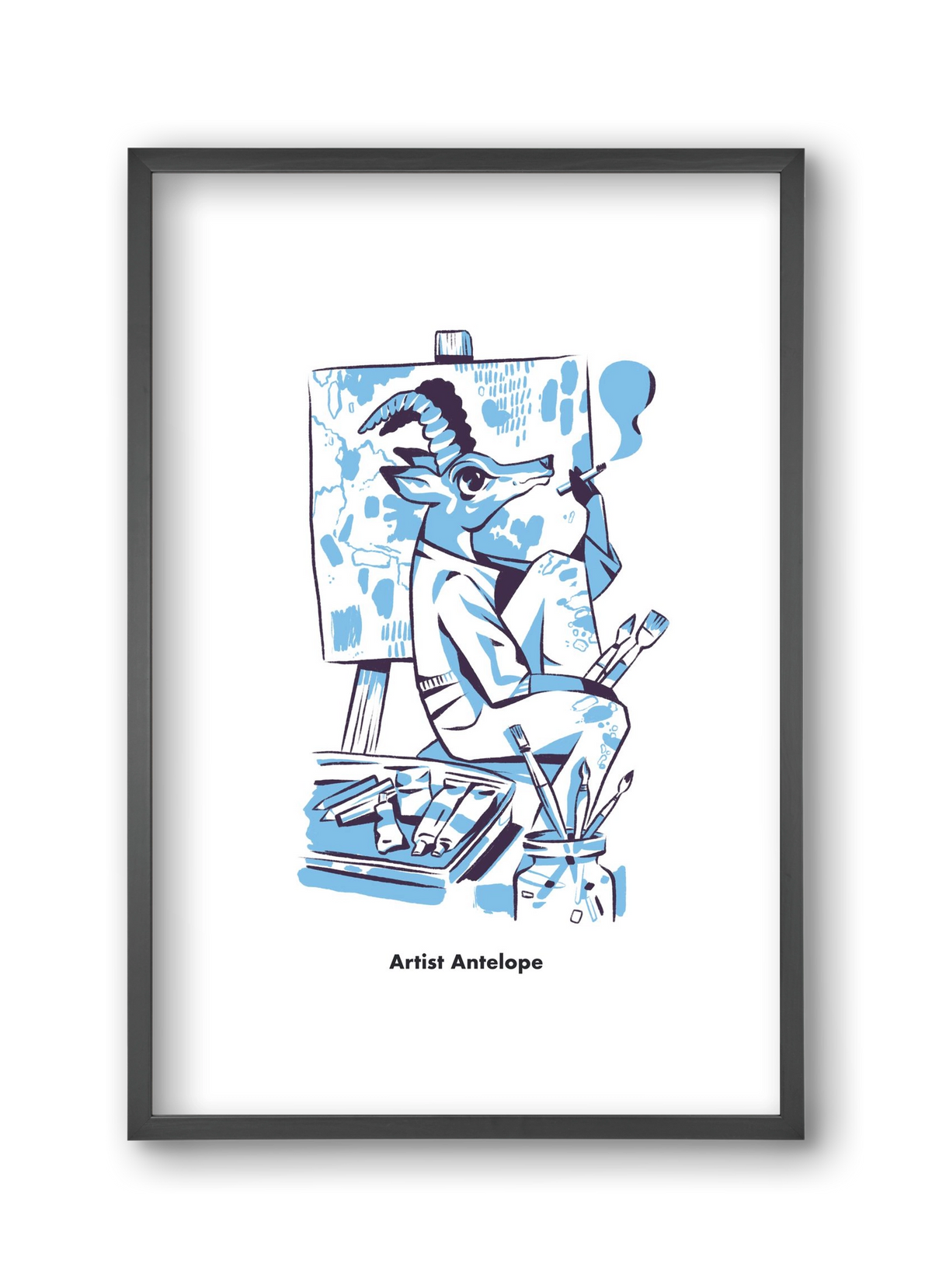 Artist Antelope, 30x45 cm (30x45 cm), Fekete keret
