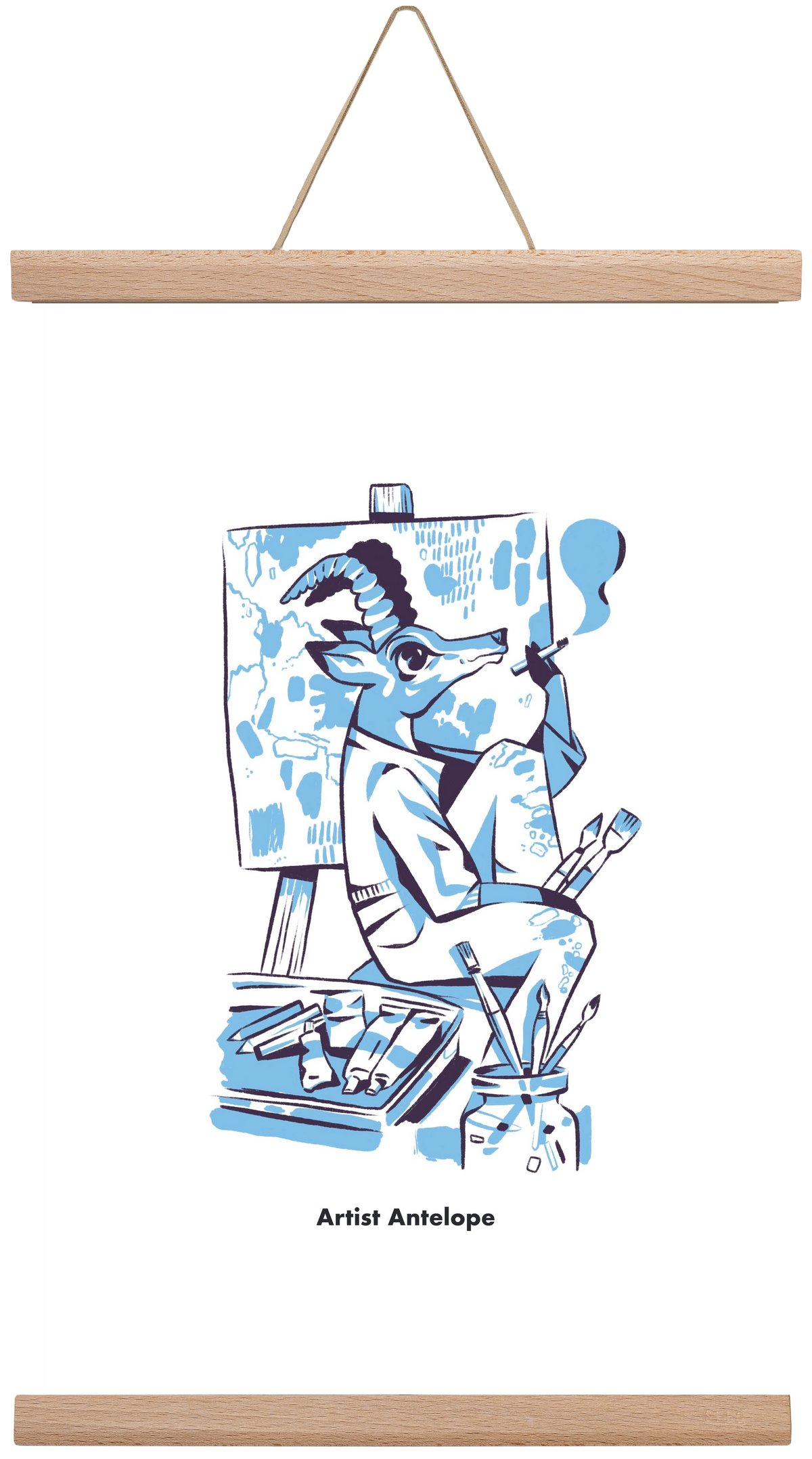 Artist Antelope, 30x45 cm (30x45 cm), Tölgy akasztó