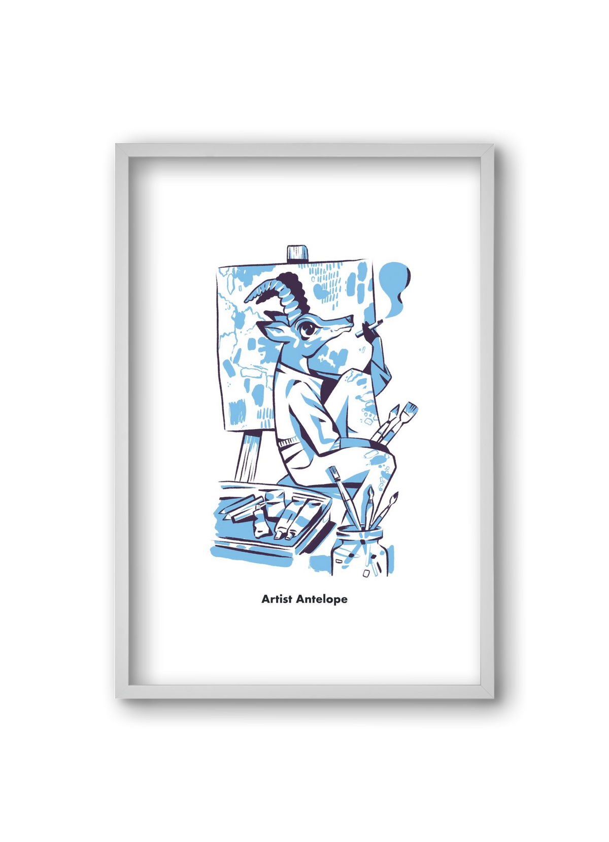 Artist Antelope, 20x30 cm (20x30 cm), Fehér keret