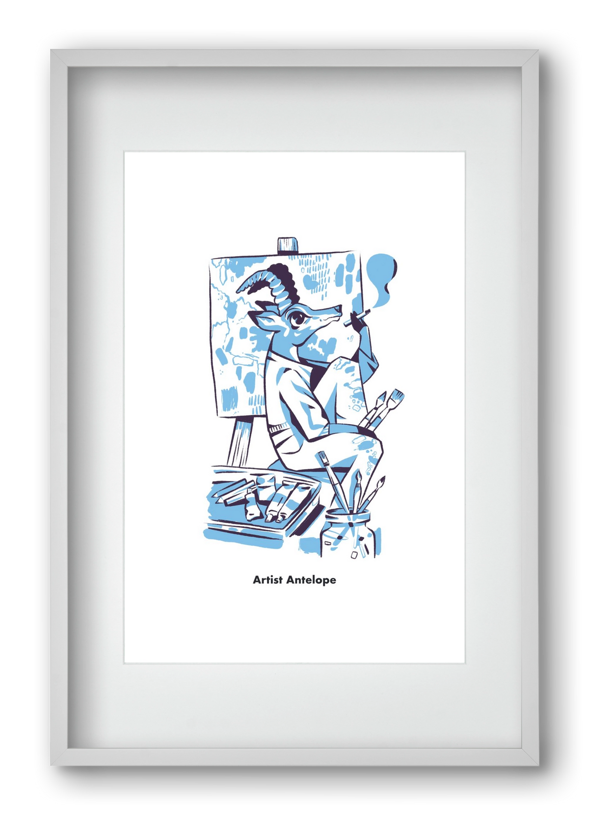 Artist Antelope, 40x60 cm (30x45 cm), Fehér keret, paszpartuval