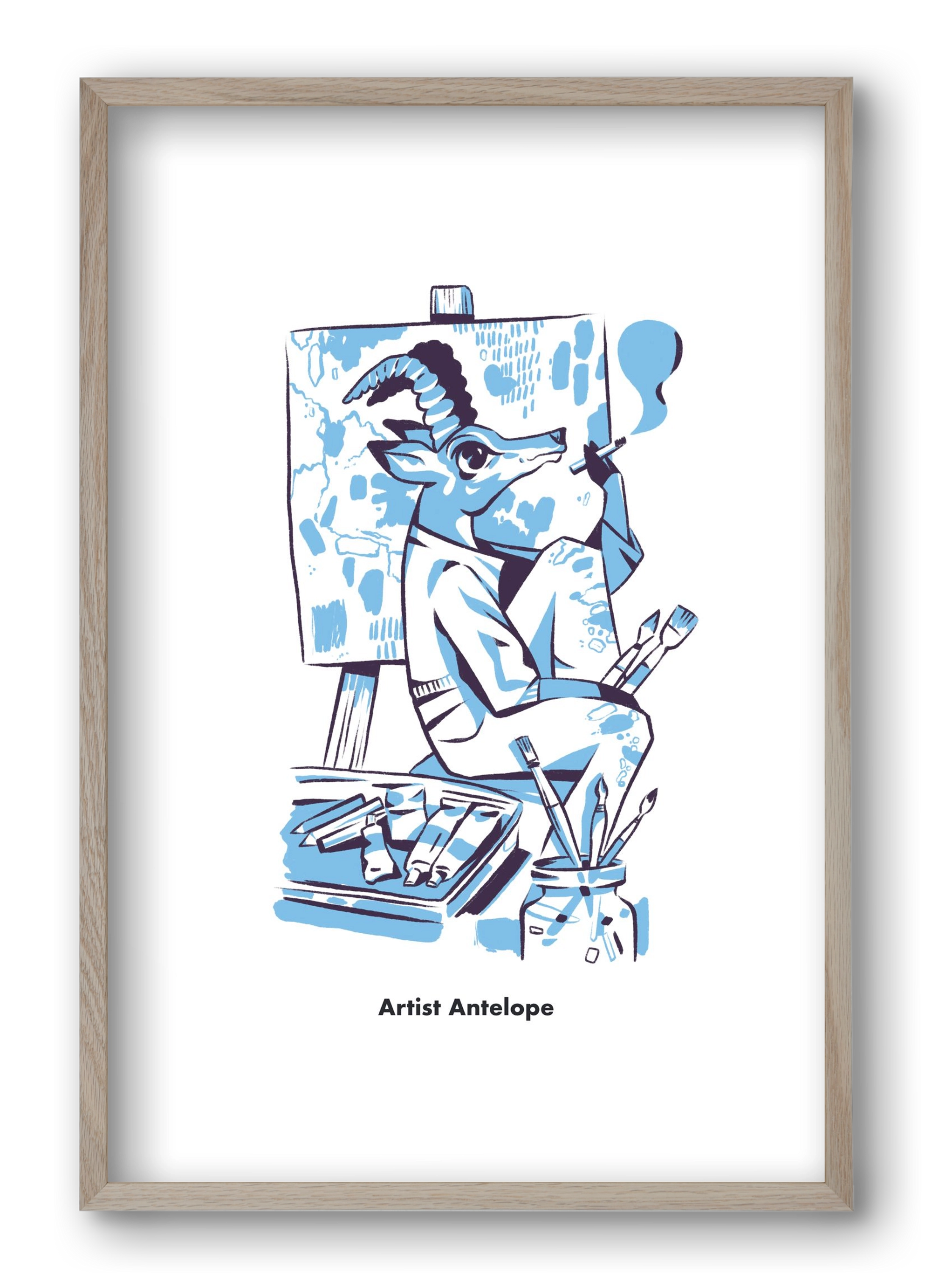 Artist Antelope, 40x60 cm (40x60 cm), Tölgy keret