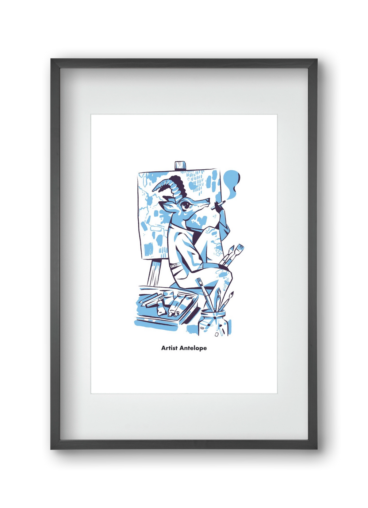 Artist Antelope, 30x45 cm (20x30 cm), Fekete keret, paszpartuval