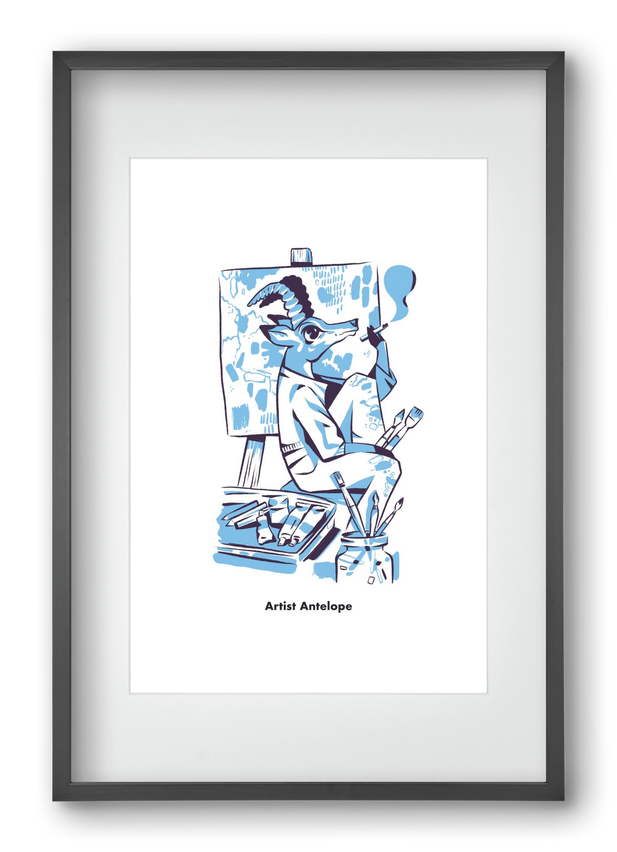Artist Antelope, 40x60 cm (30x45 cm), Fekete keret, paszpartuval