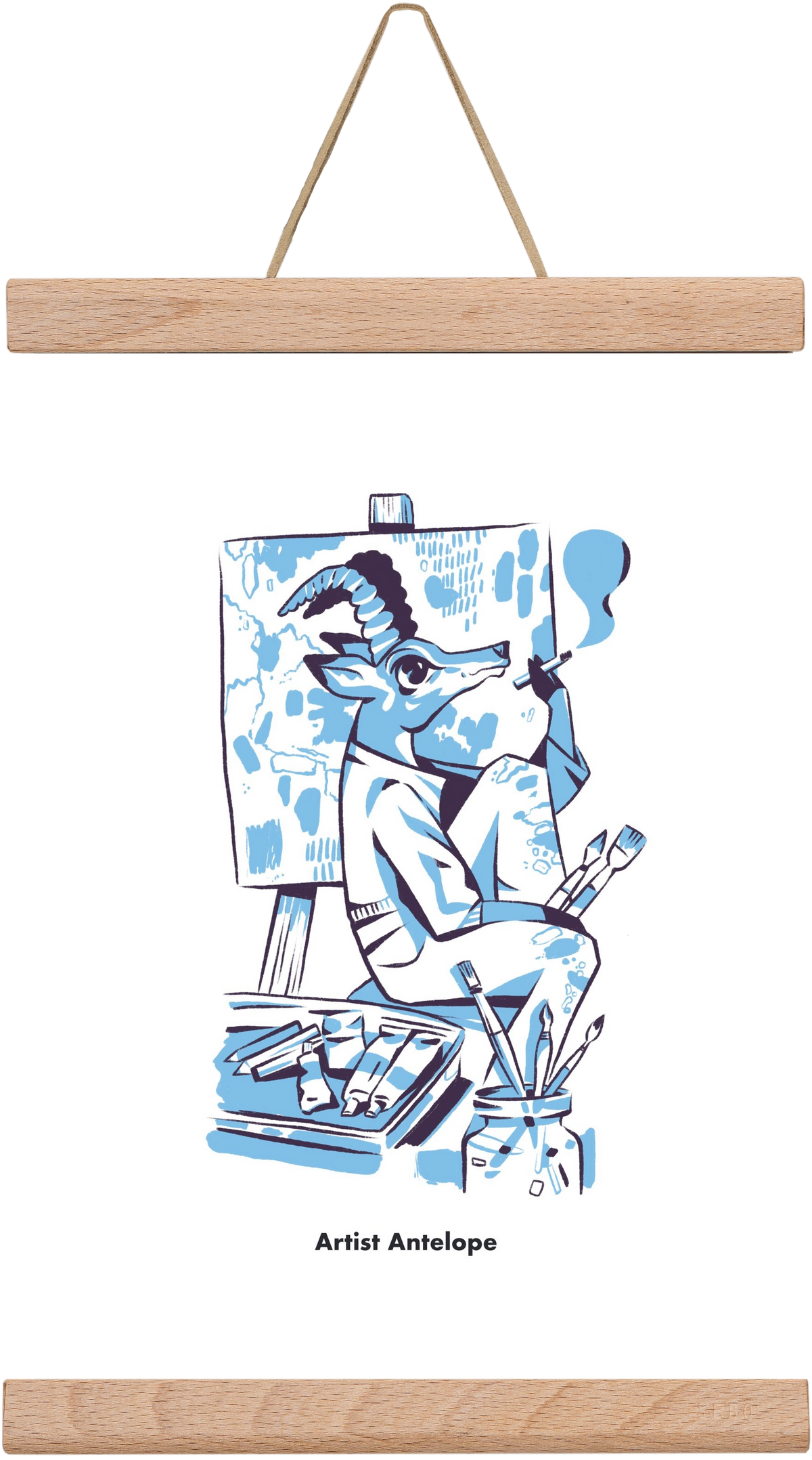 Artist Antelope, 20x30 cm (20x30 cm), Tölgy akasztó