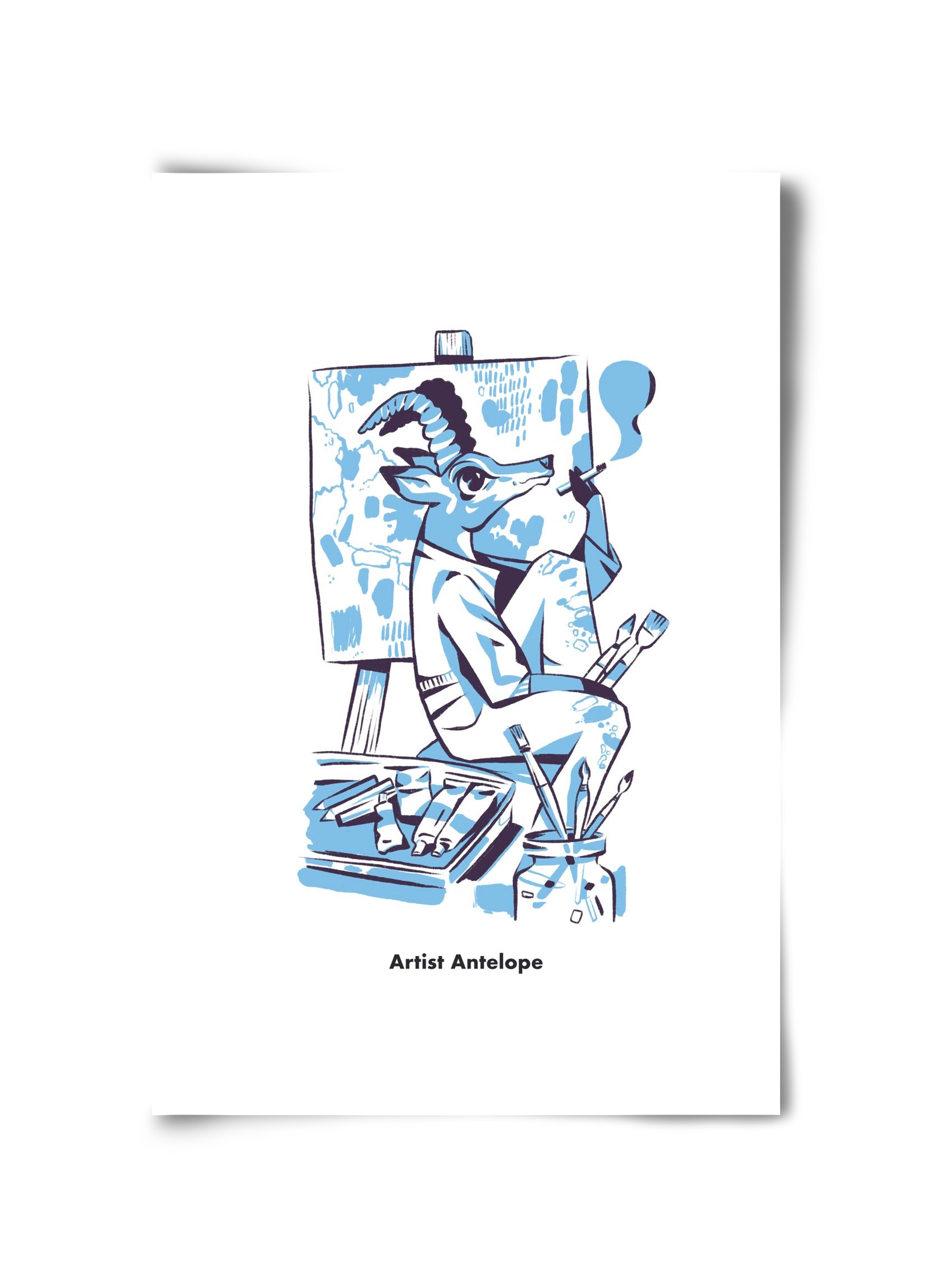 Artist Antelope, 30x45 cm, Keret nélkül