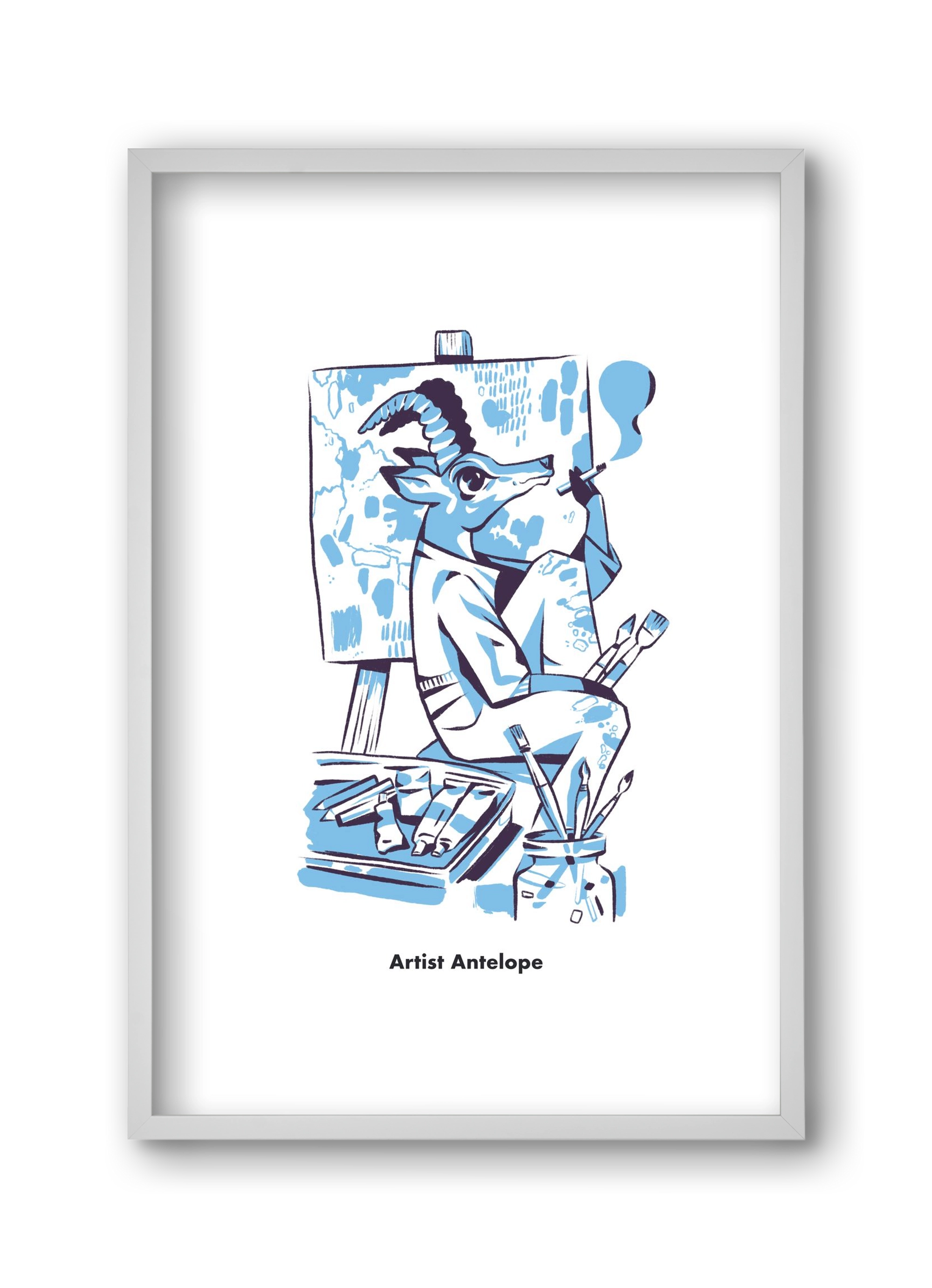 Artist Antelope, 30x45 cm (30x45 cm), Fehér keret