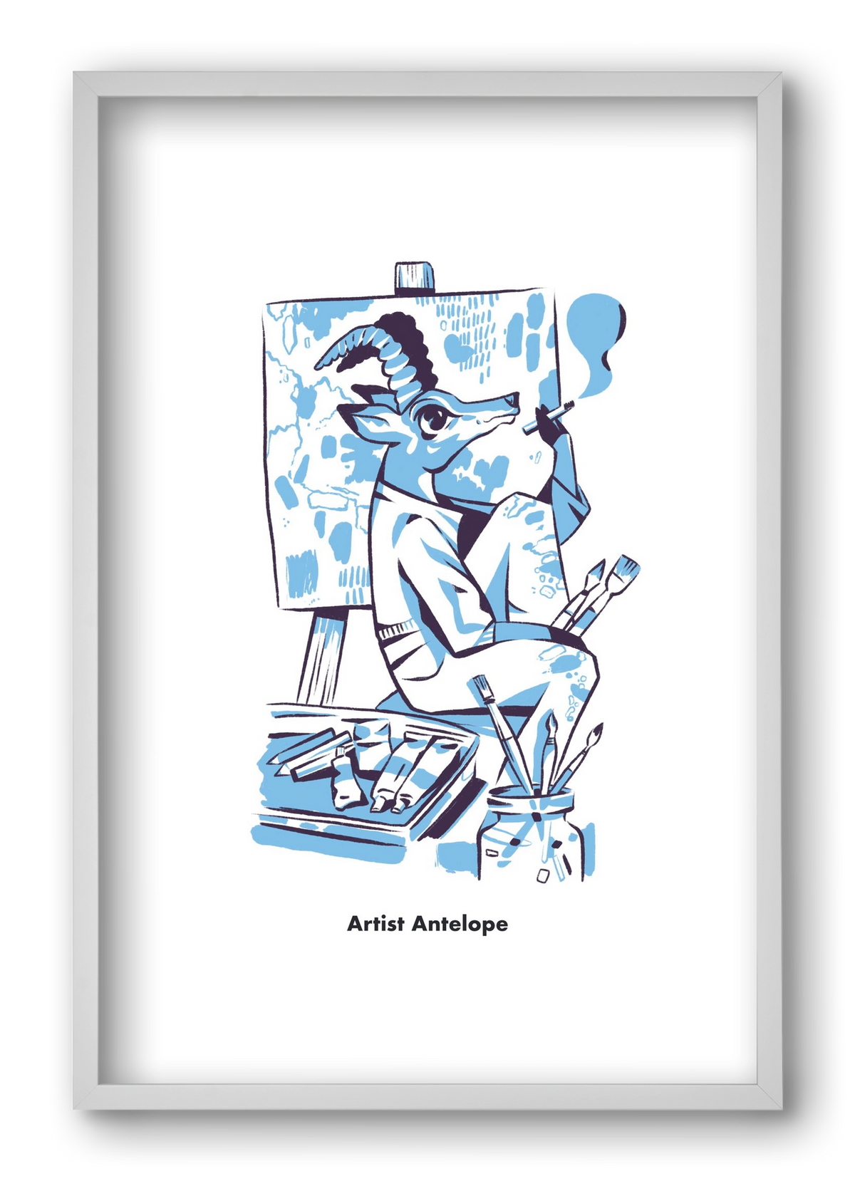 Artist Antelope, 40x60 cm (40x60 cm), Fehér keret