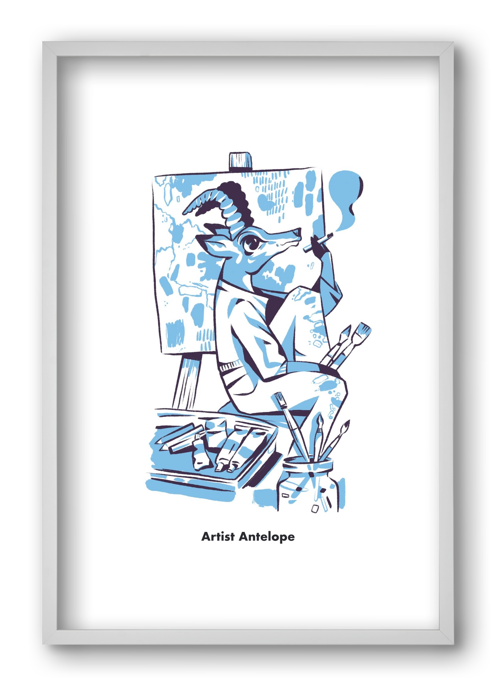Artist Antelope, 40x60 cm (40x60 cm), Fehér keret