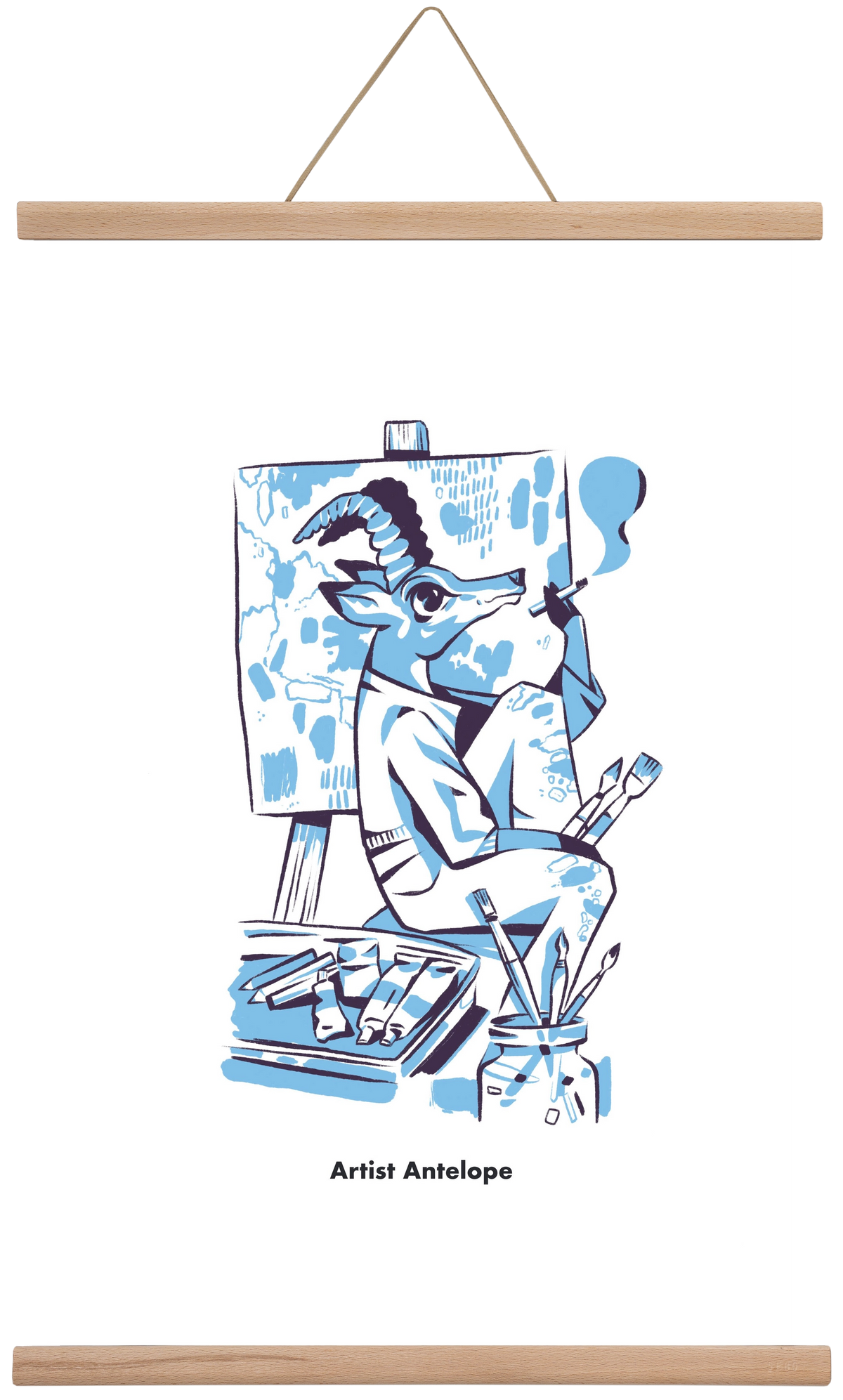 Artist Antelope, 40x60 cm (40x60 cm), Tölgy akasztó