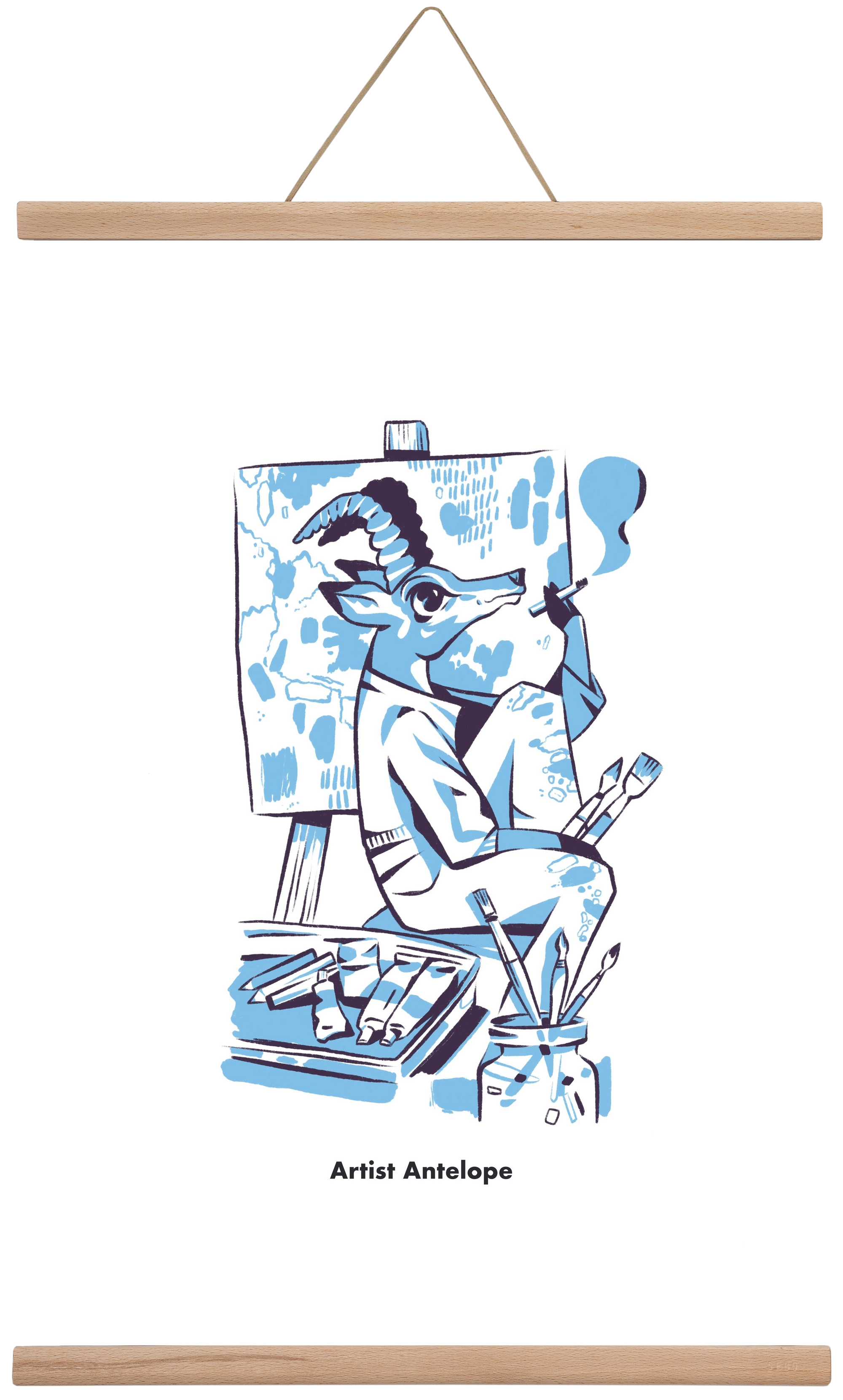 Artist Antelope, 40x60 cm (40x60 cm), Tölgy akasztó