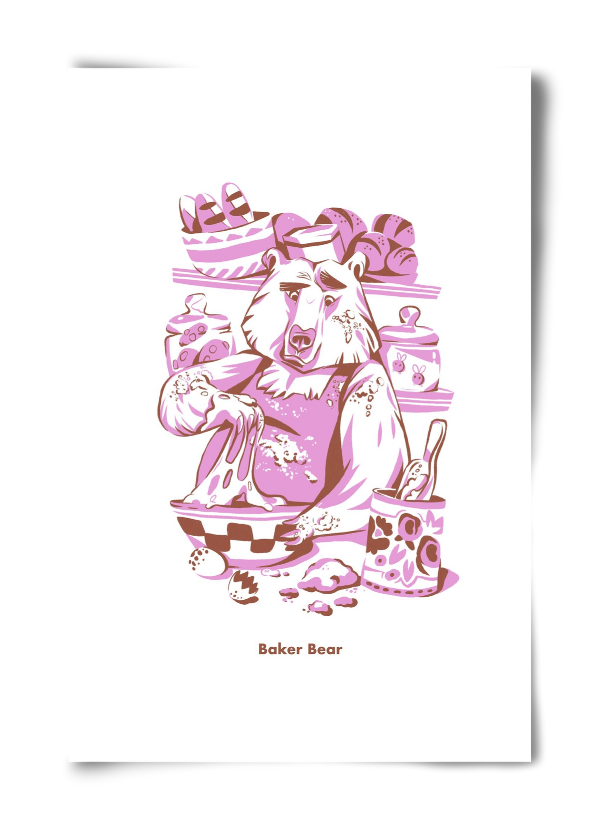 Baker Bear, 40x60 cm, Keret nélkül