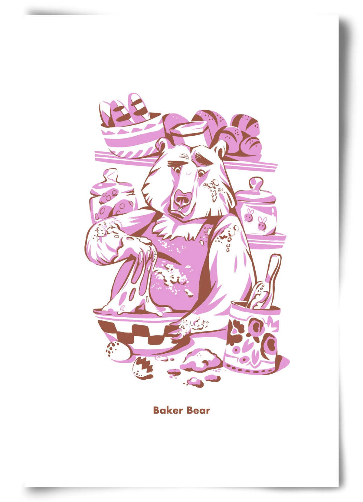 Baker Bear, 60x90 cm, Keret nélkül