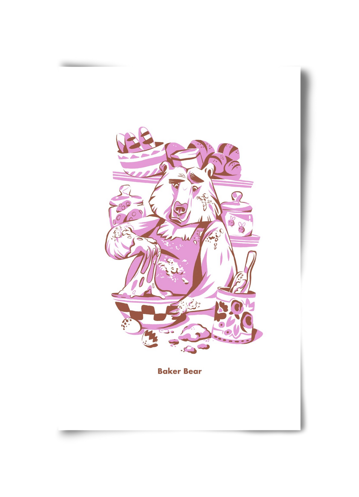 Baker Bear, 30x45 cm, Keret nélkül