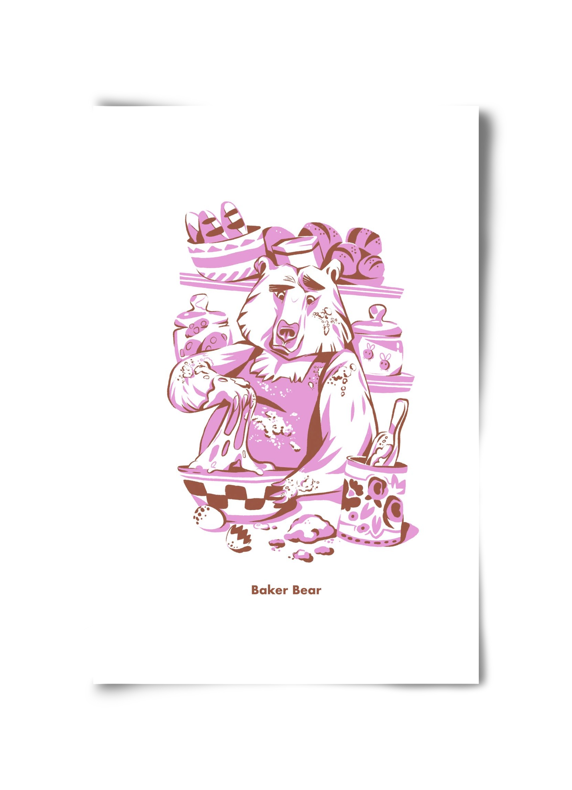 Baker Bear, 30x45 cm, Keret nélkül