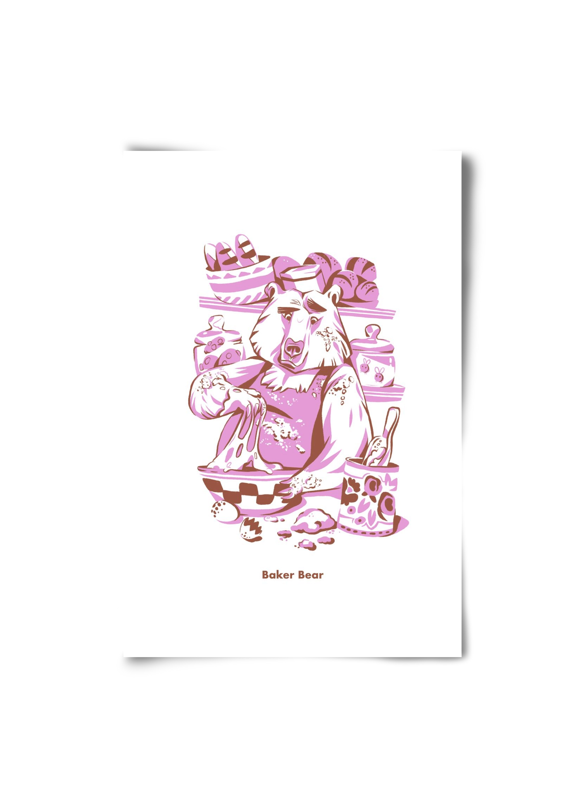 Baker Bear, 20x30 cm, Keret nélkül