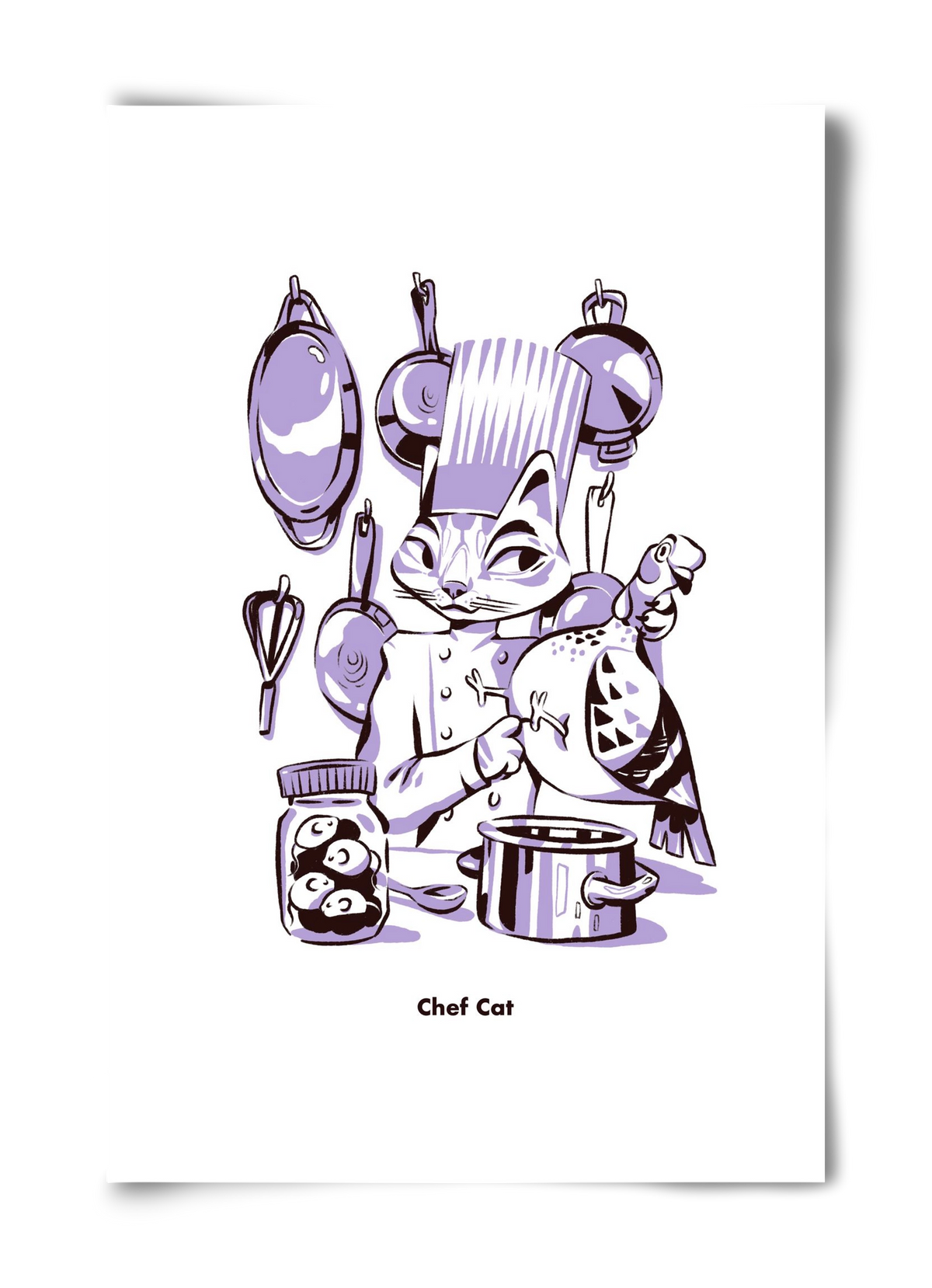 Chef Cat, 40x60 cm, Keret nélkül