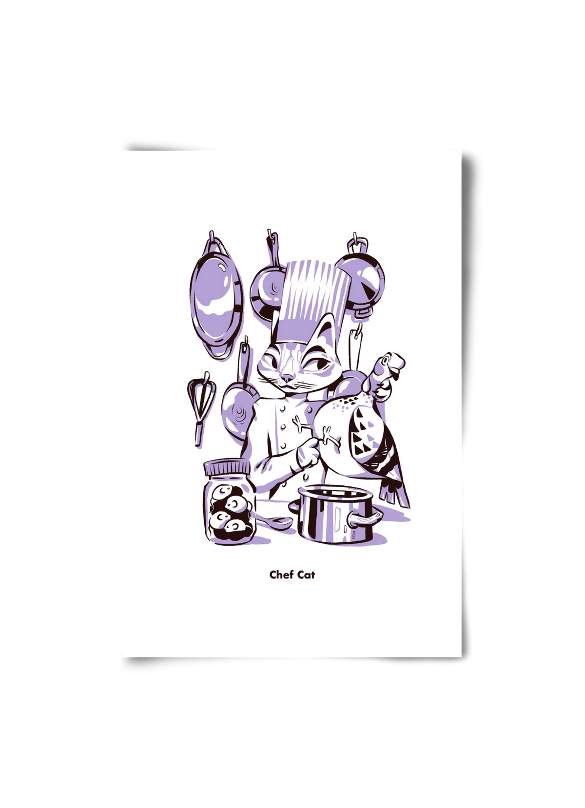 Chef Cat, 20x30 cm, Keret nélkül