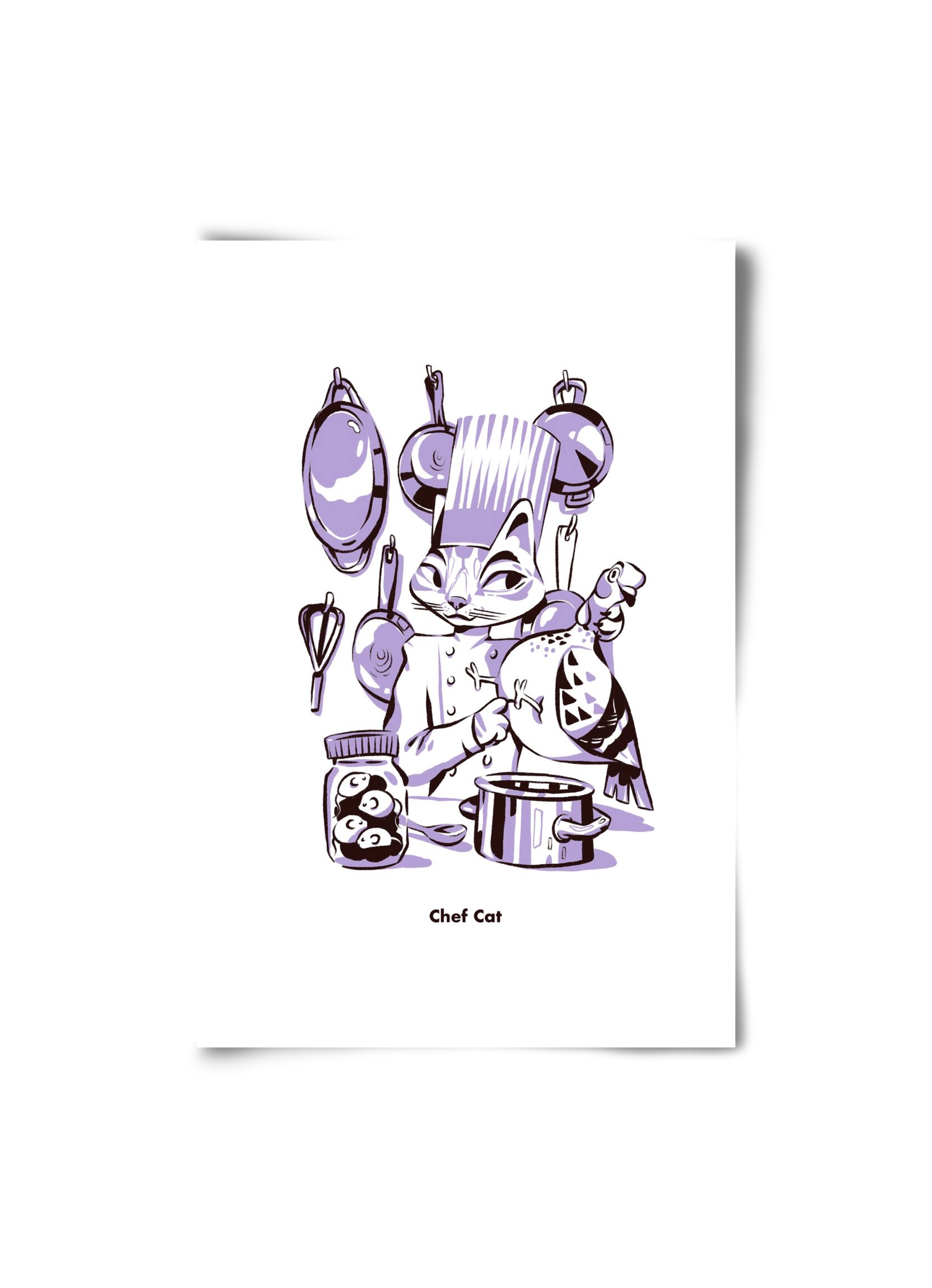 Chef Cat, 20x30 cm, Keret nélkül
