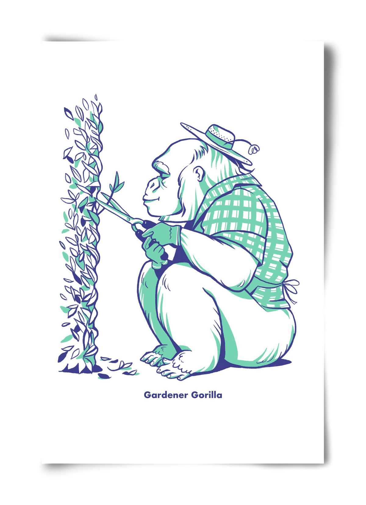 Gardener Gorilla, 40x60 cm, Keret nélkül