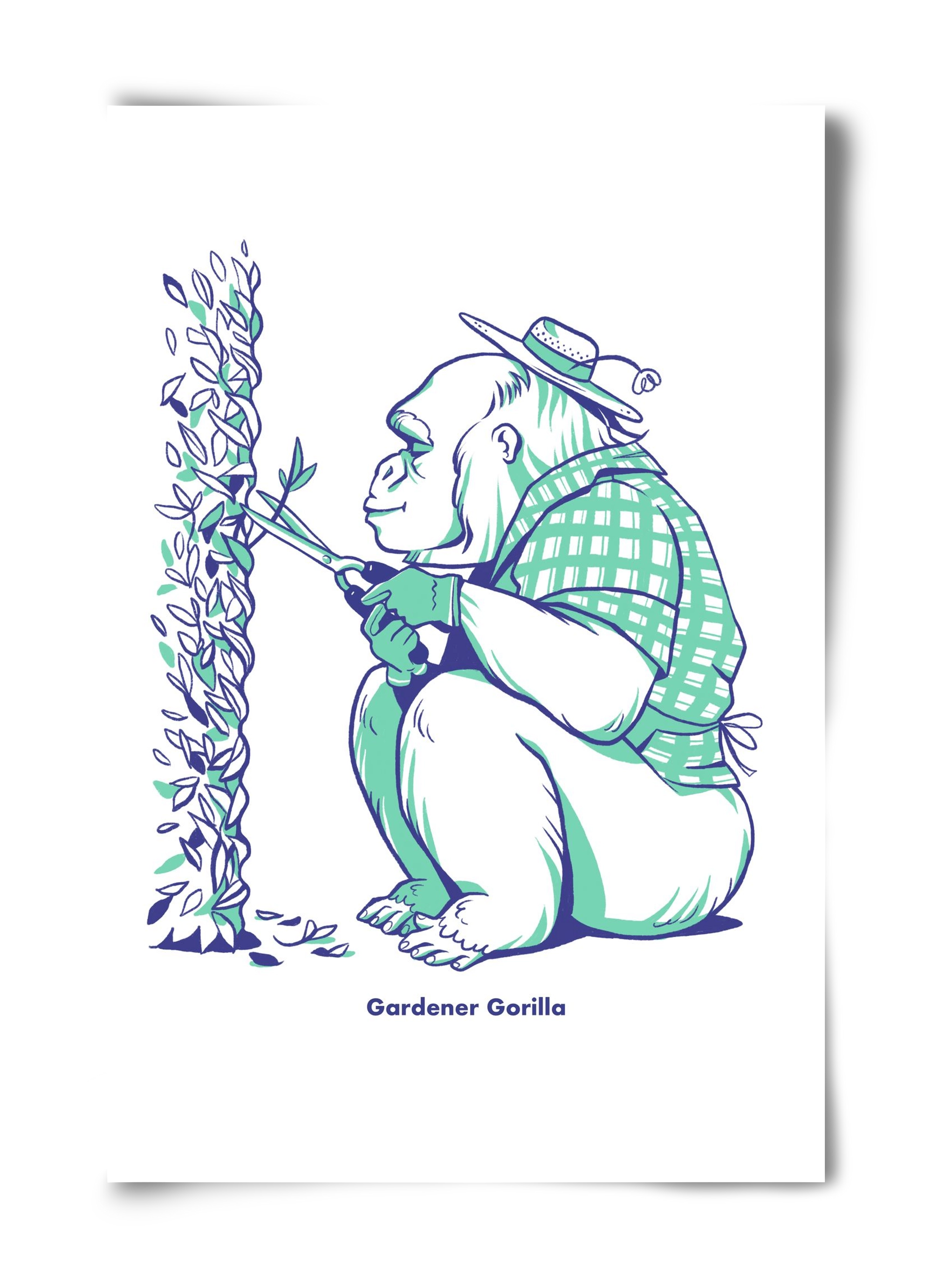 Gardener Gorilla, 40x60 cm, Keret nélkül