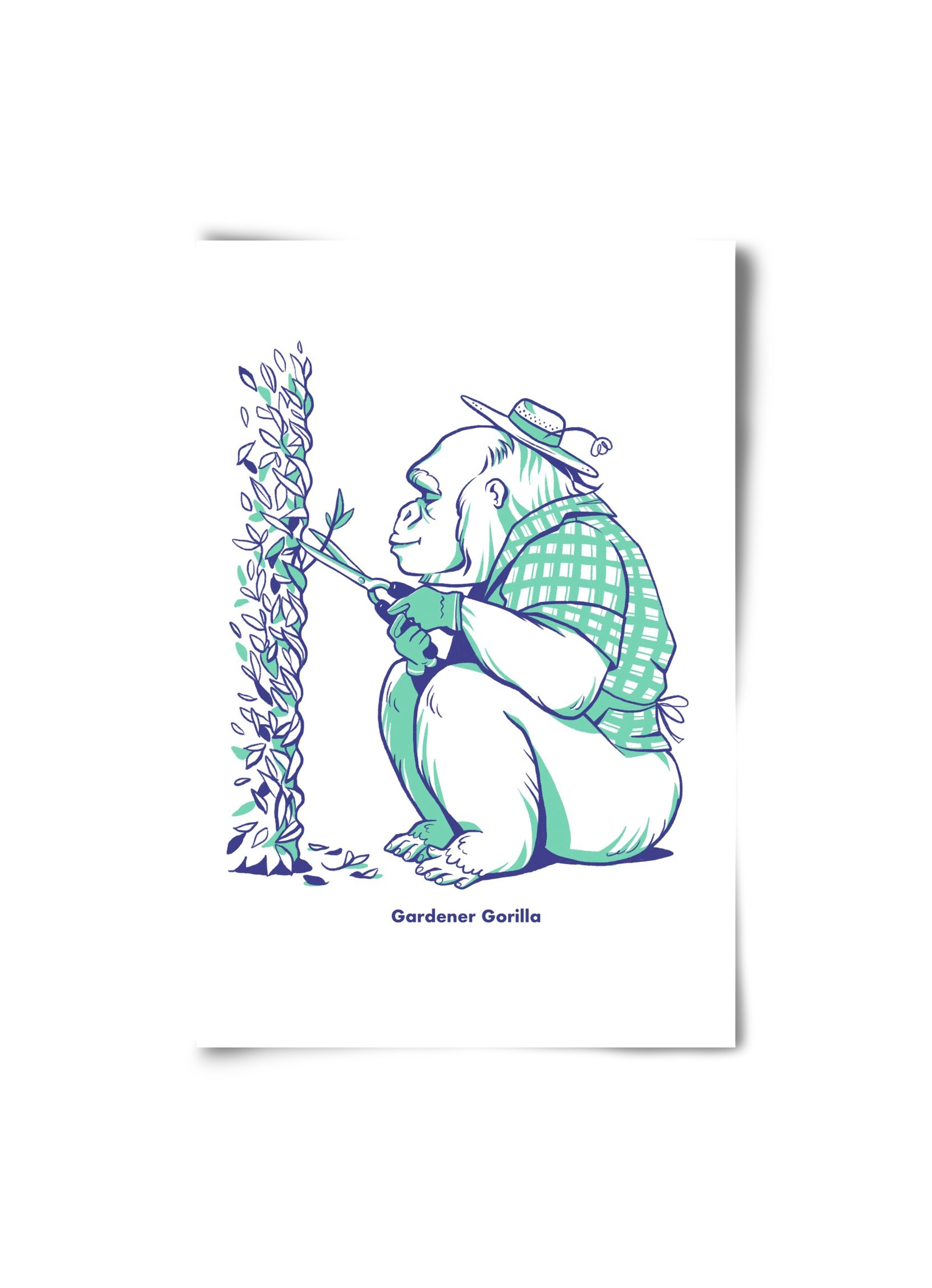 Gardener Gorilla, 20x30 cm, Keret nélkül