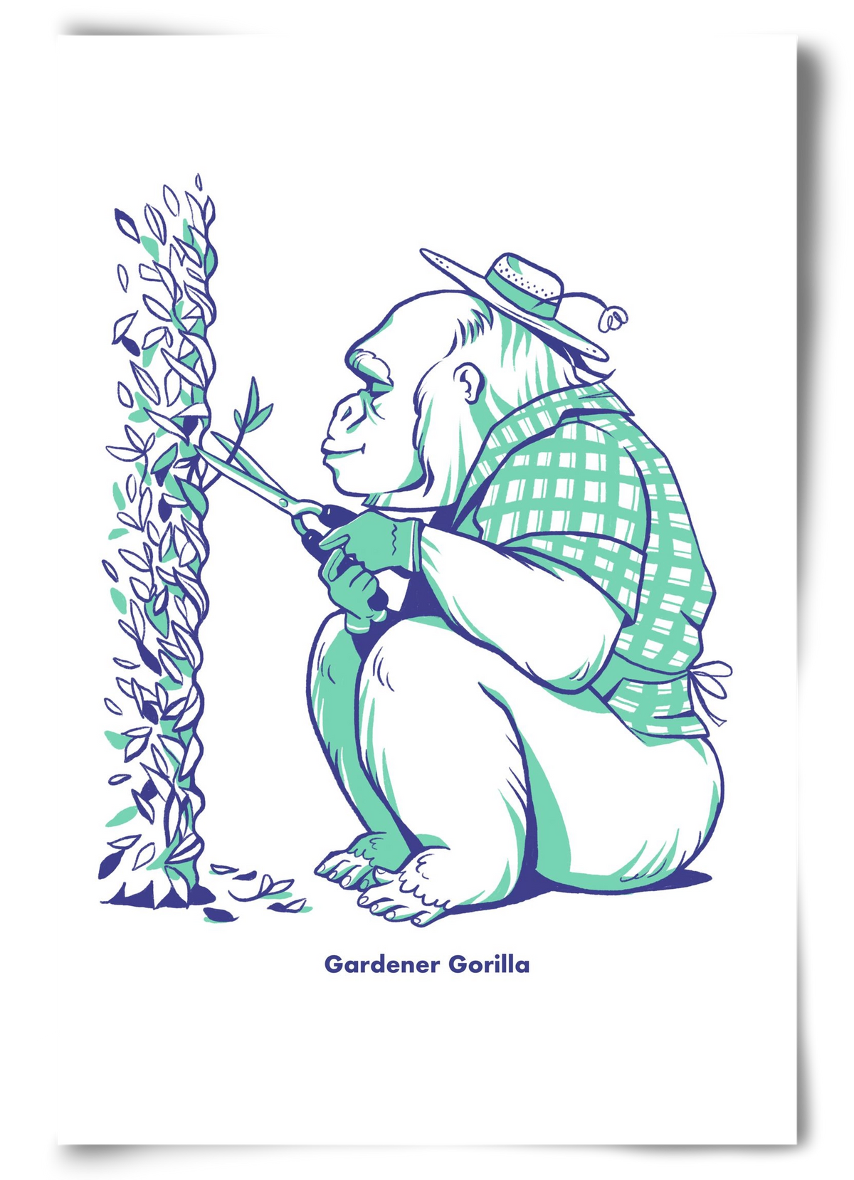 Gardener Gorilla, 60x90 cm, Keret nélkül