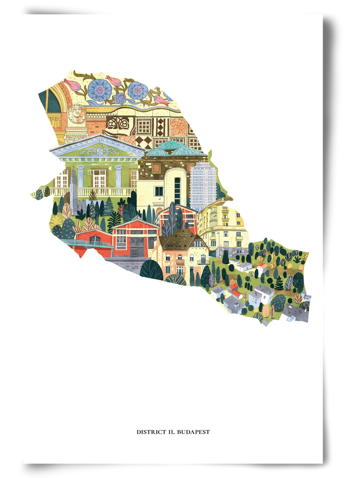 II. kerület, 60x90 cm, Keret nélkül