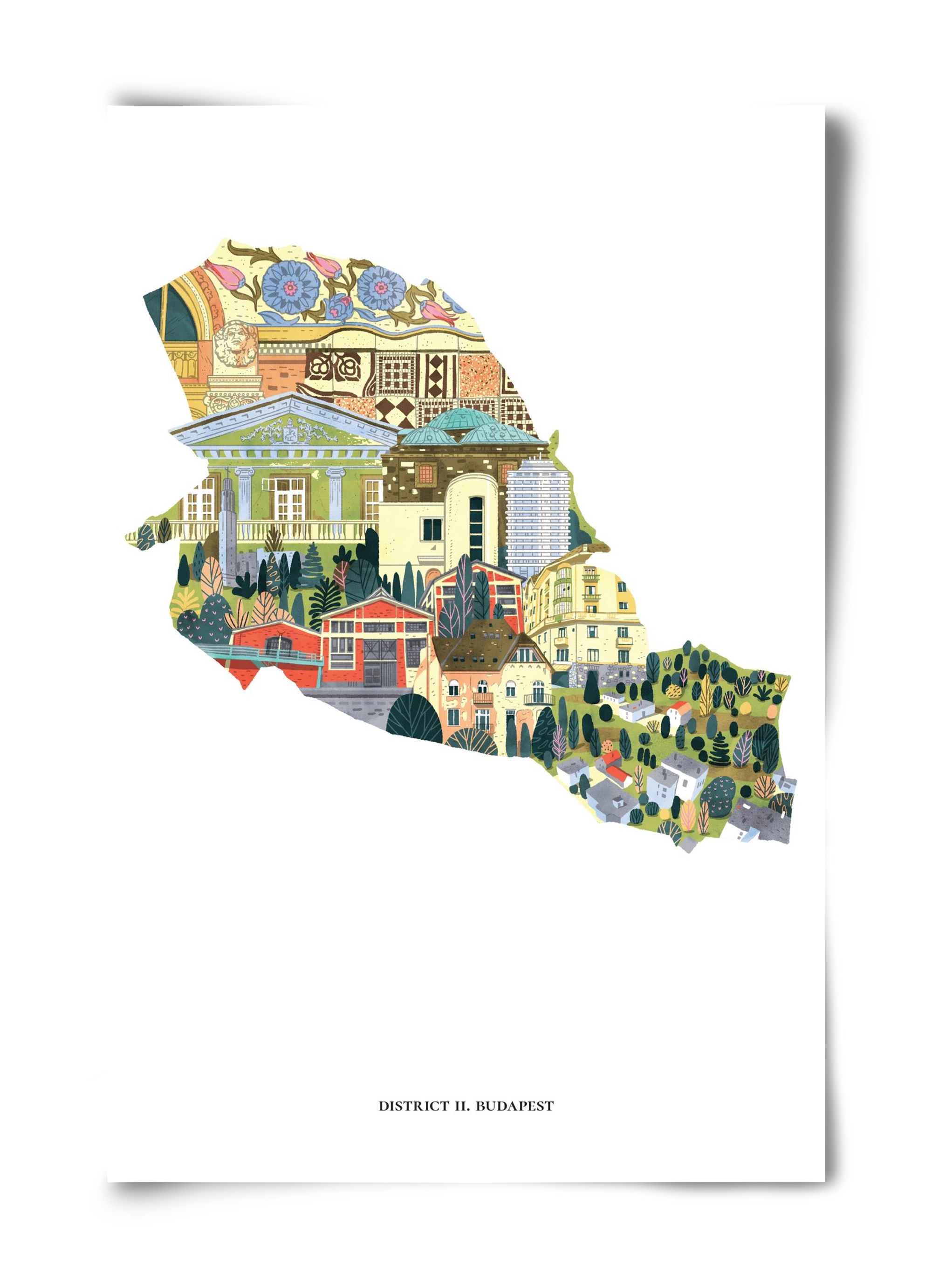 II. kerület, 40x60 cm, Keret nélkül