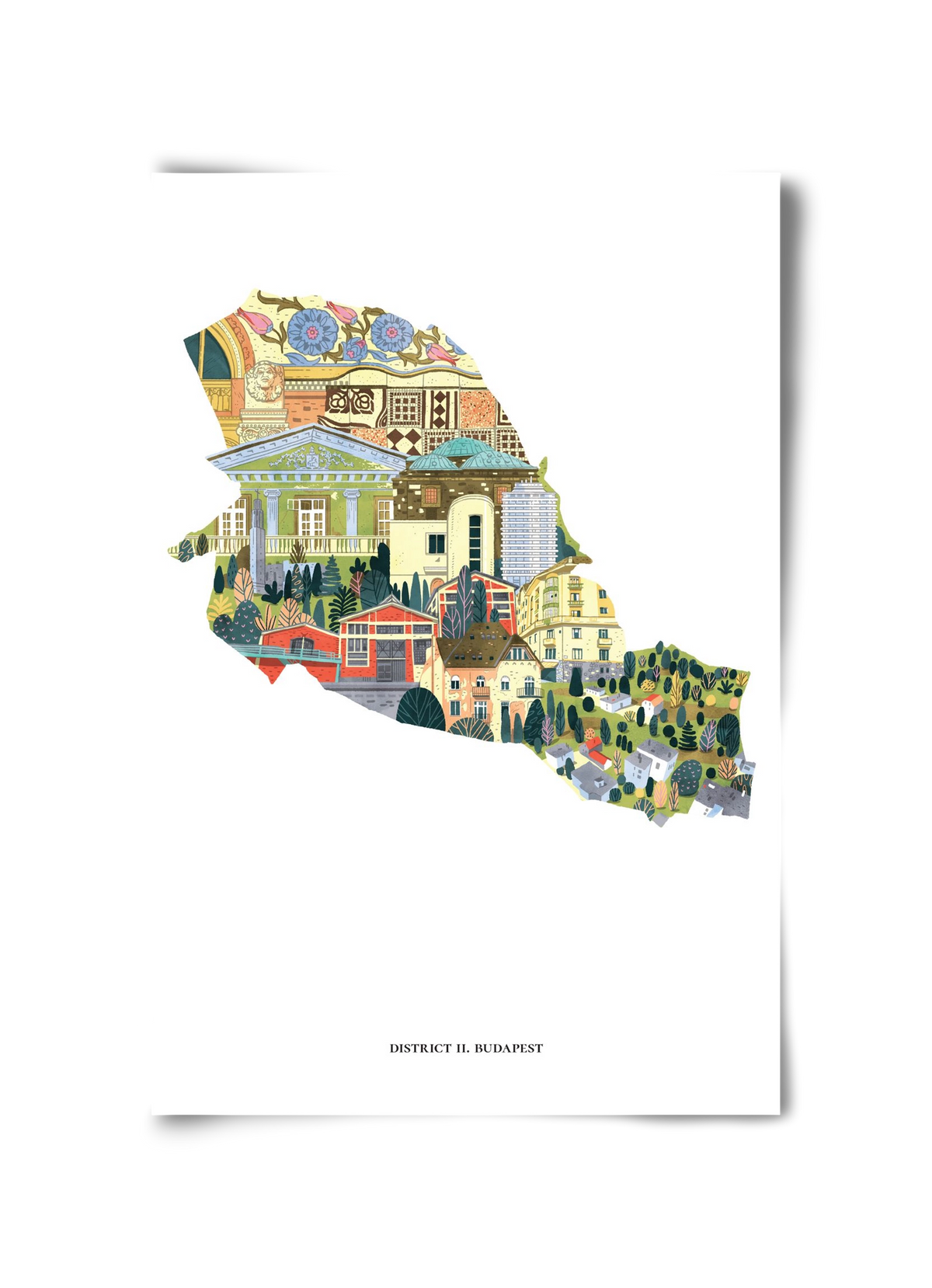 II. kerület, 30x45 cm, Keret nélkül