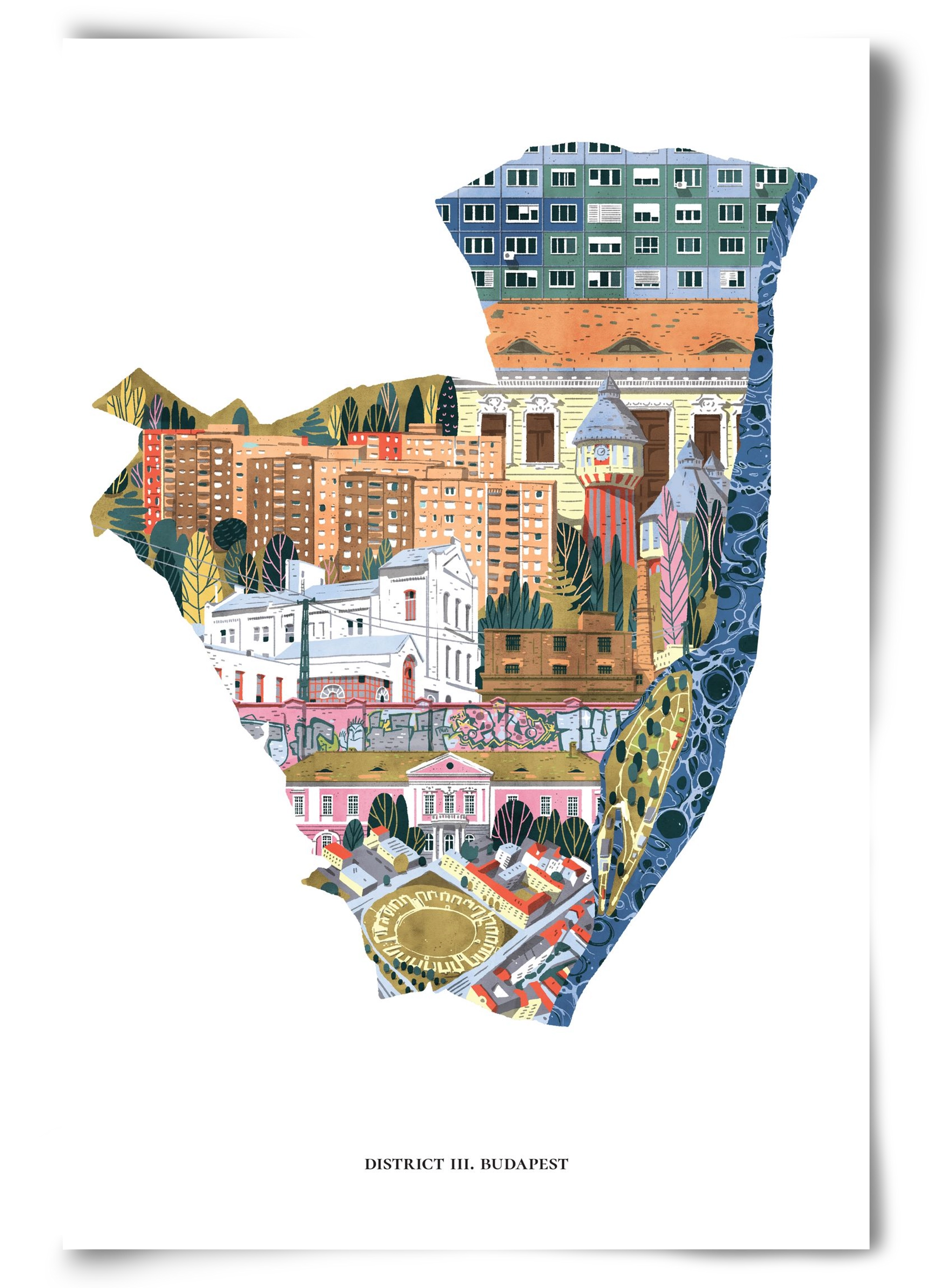 III. kerület, 60x90 cm, Keret nélkül