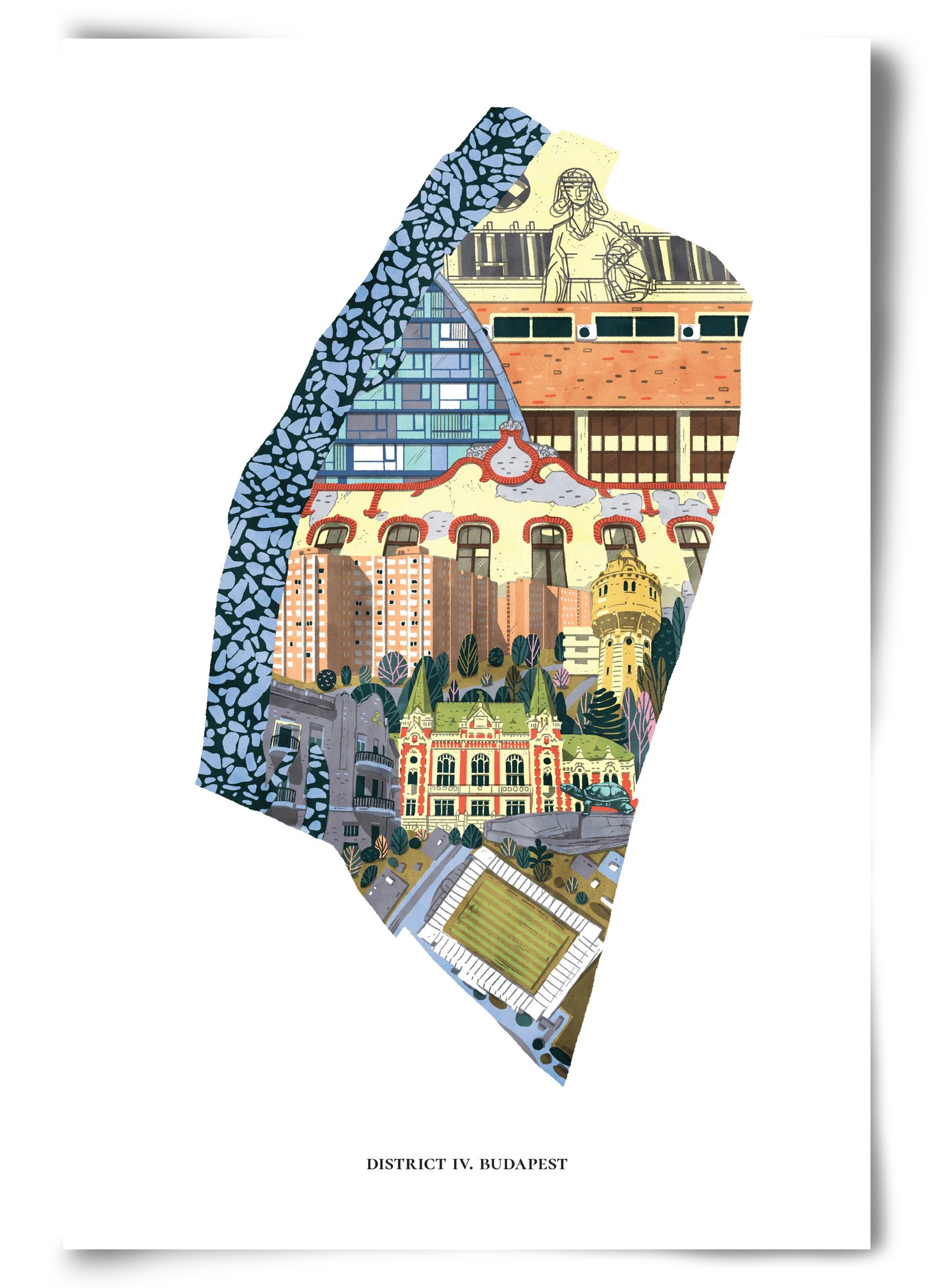 IV. kerület, 60x90 cm, Keret nélkül