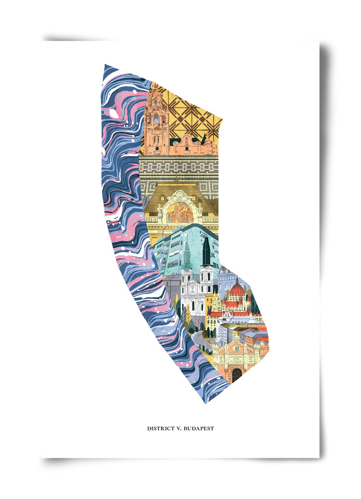 V. kerület, 40x60 cm, Keret nélkül