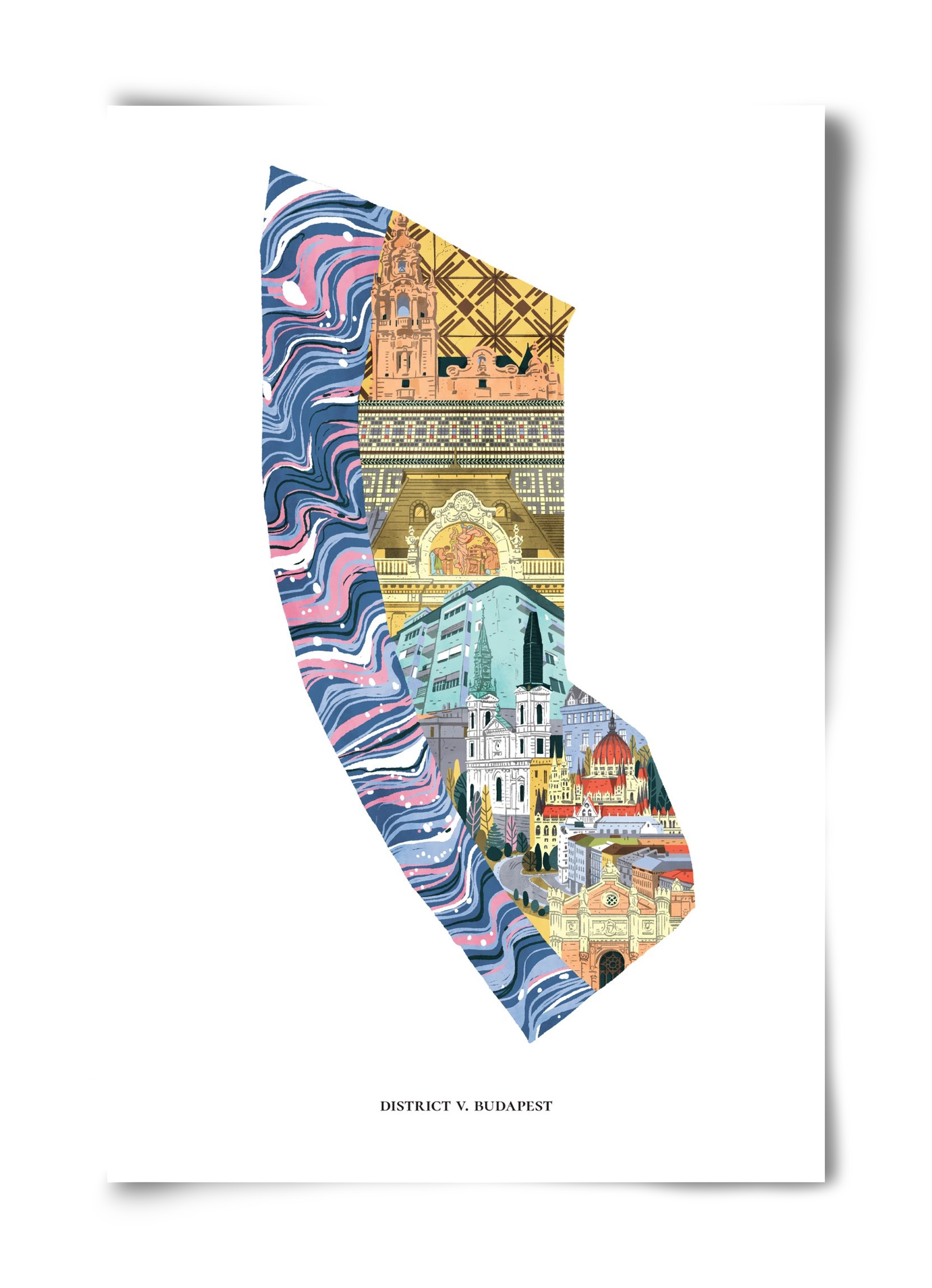 V. kerület, 40x60 cm, Keret nélkül