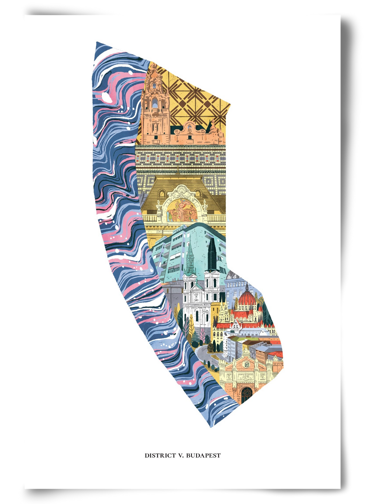 V. kerület, 60x90 cm, Keret nélkül