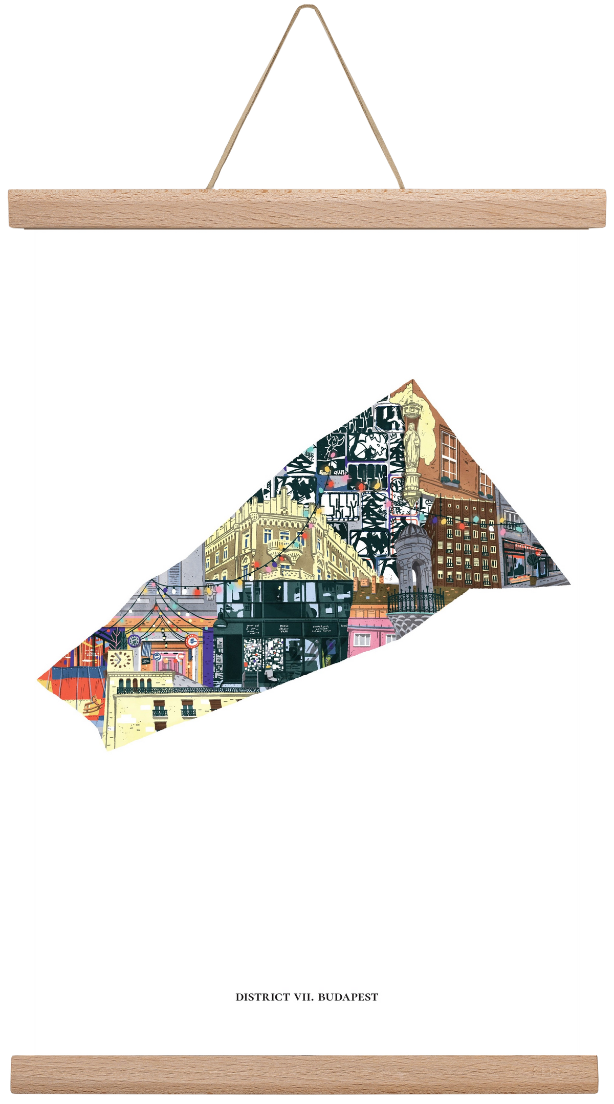 VII. kerület, 30x45 cm (30x45 cm), Tölgy akasztó