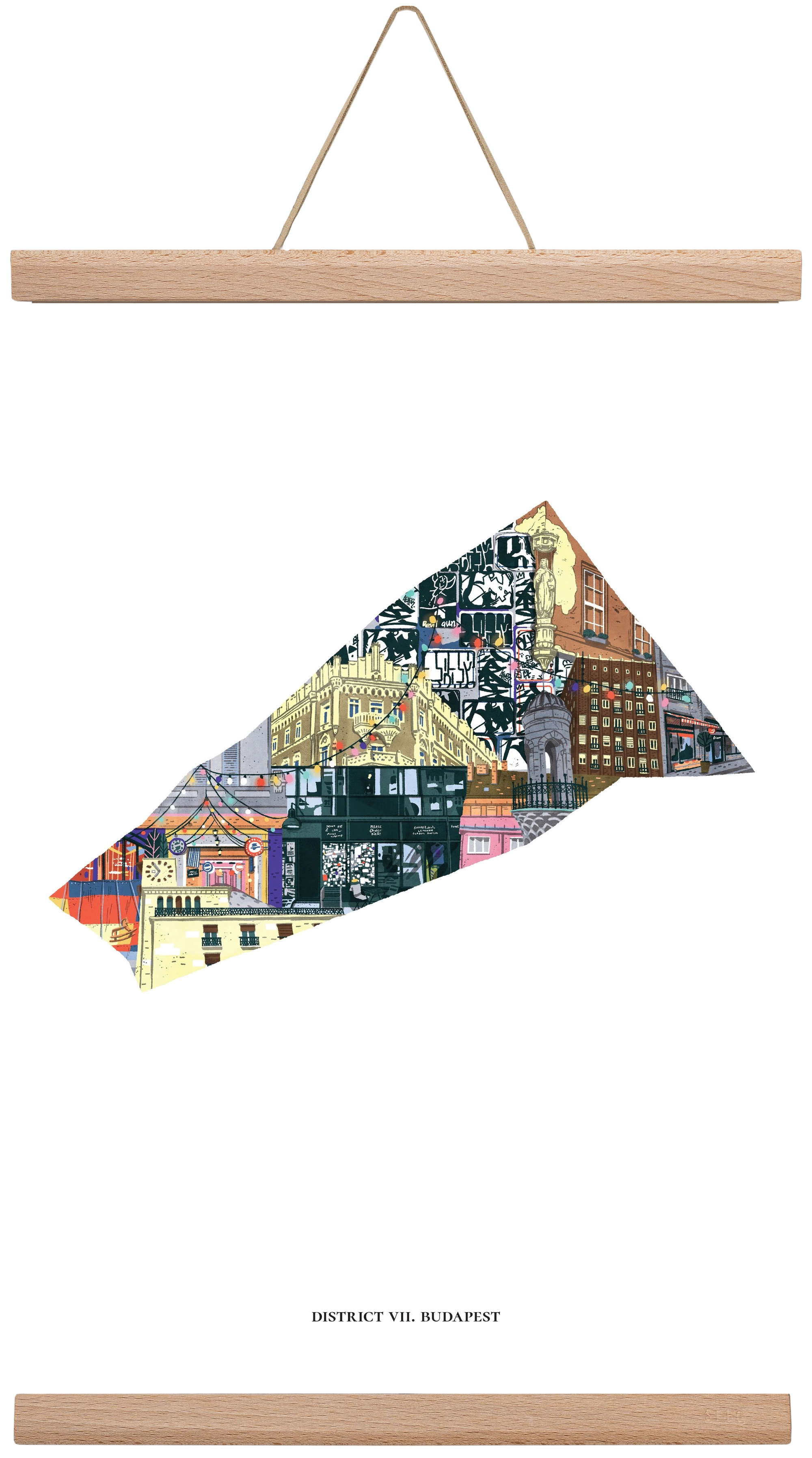 VII. kerület, 30x45 cm (30x45 cm), Tölgy akasztó