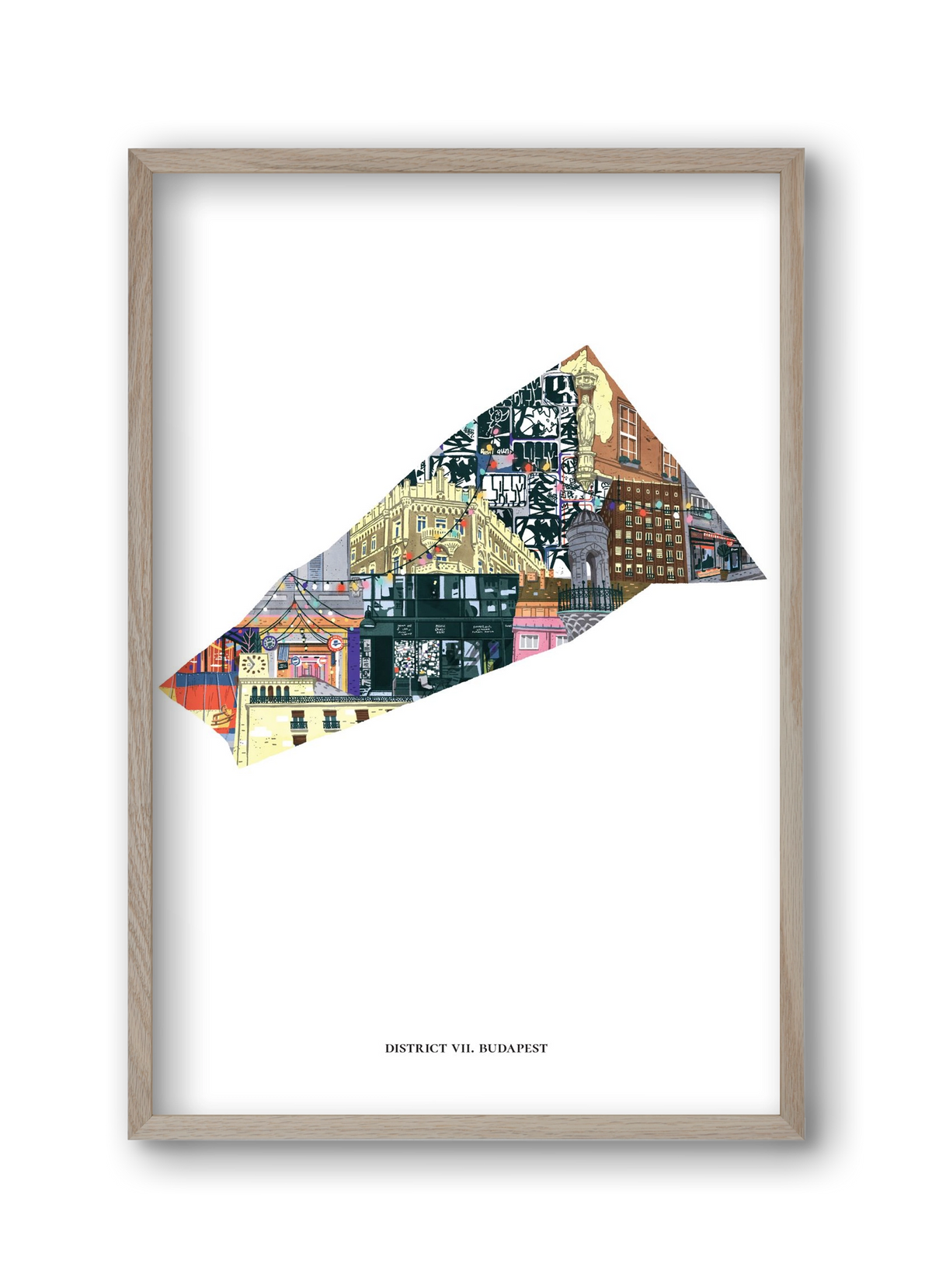 VII. kerület, 30x45 cm (30x45 cm), Tölgy keret