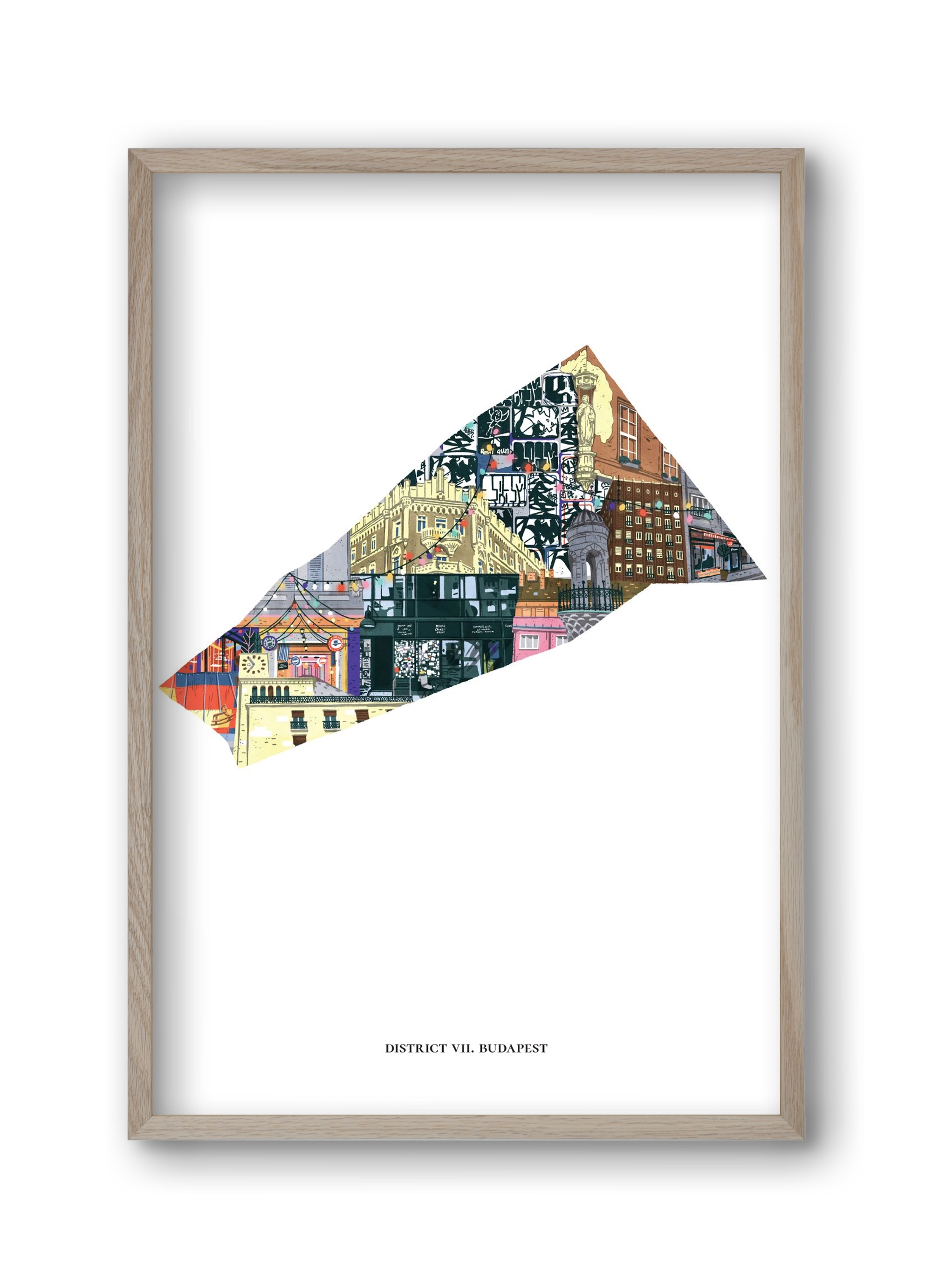 VII. kerület, 30x45 cm (30x45 cm), Tölgy keret