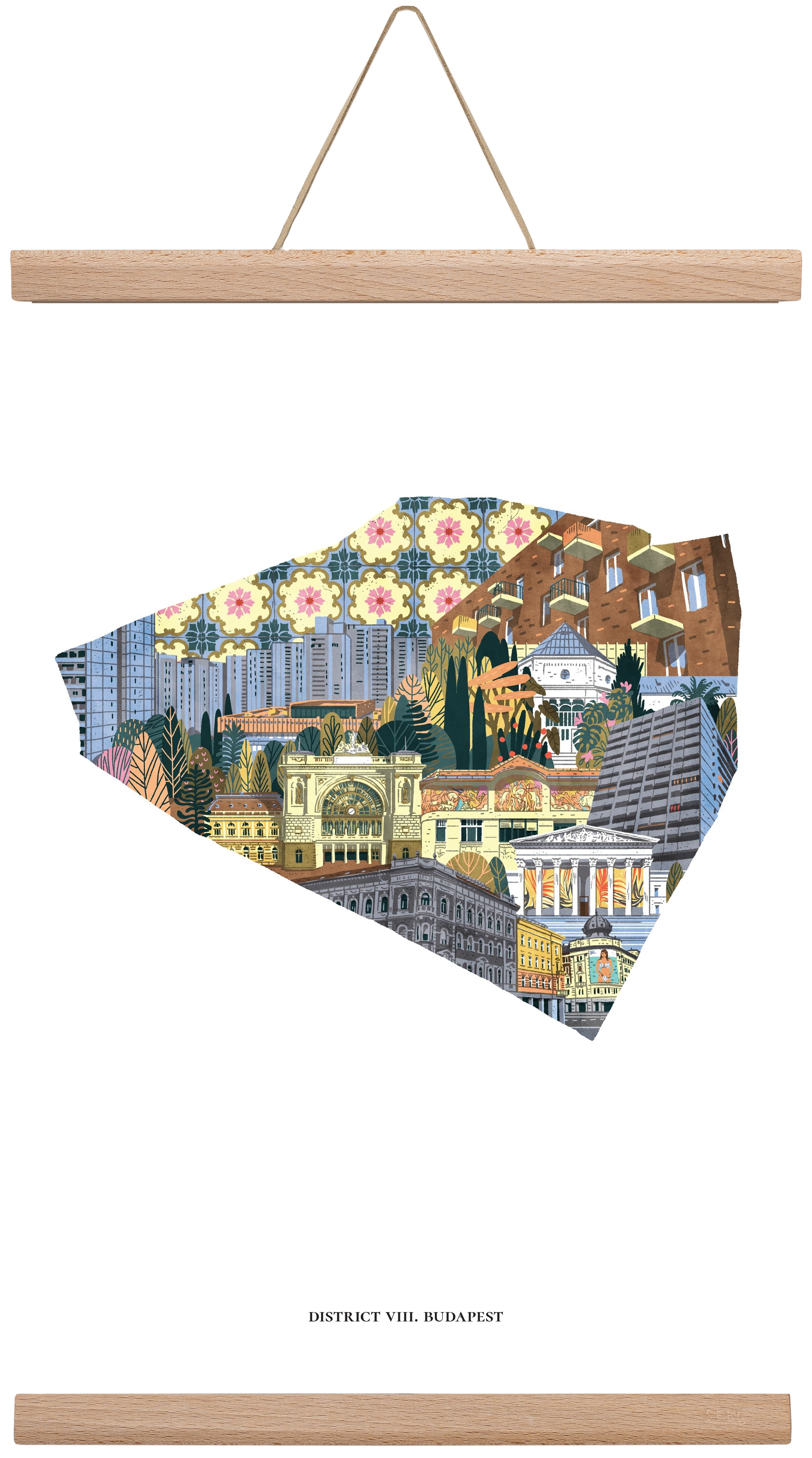 VIII. kerület, 30x45 cm (30x45 cm), Tölgy akasztó