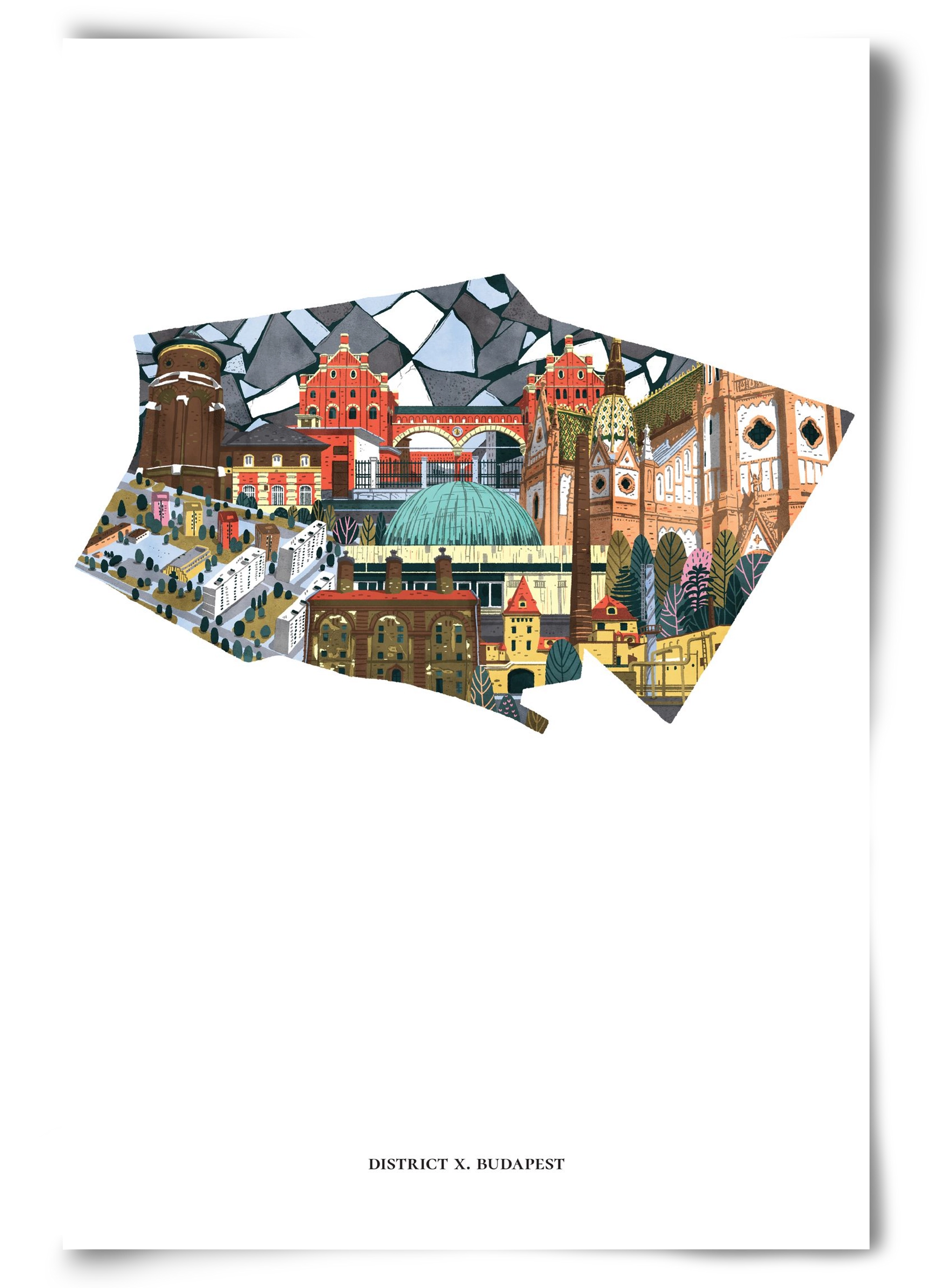 X. kerület, 60x90 cm, Keret nélkül