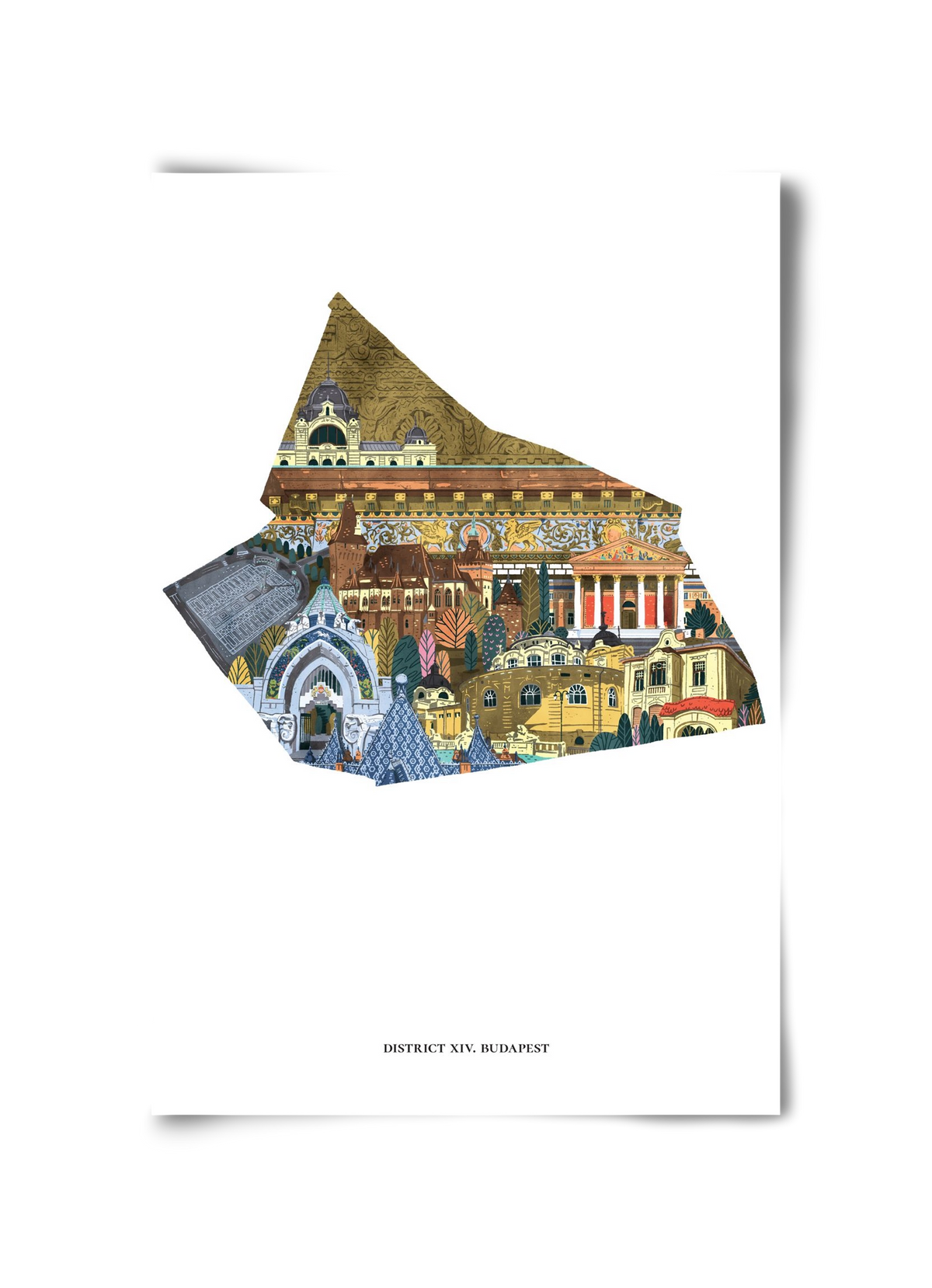 XIV. kerület, 30x45 cm, Keret nélkül