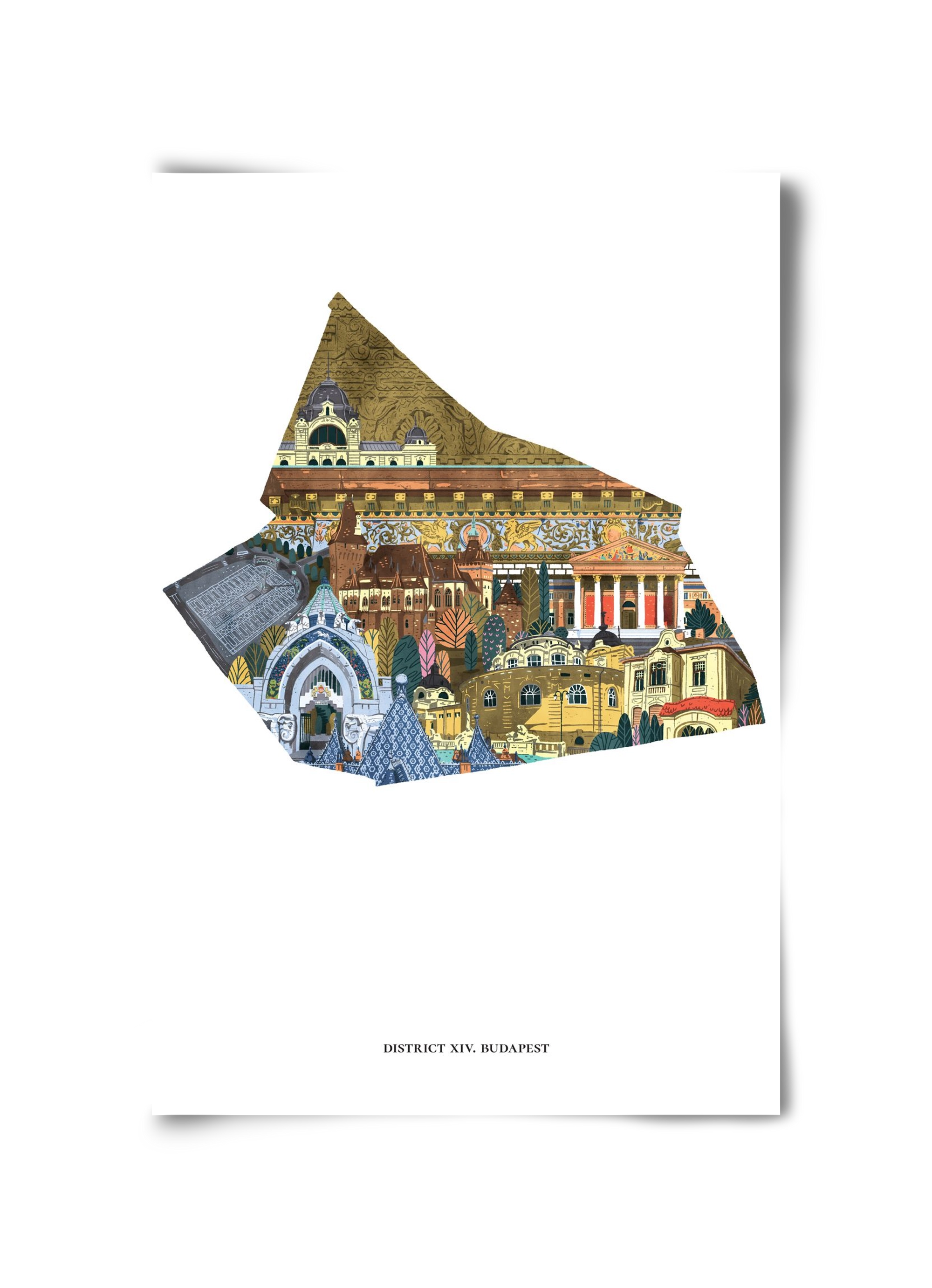 XIV. kerület, 30x45 cm, Keret nélkül